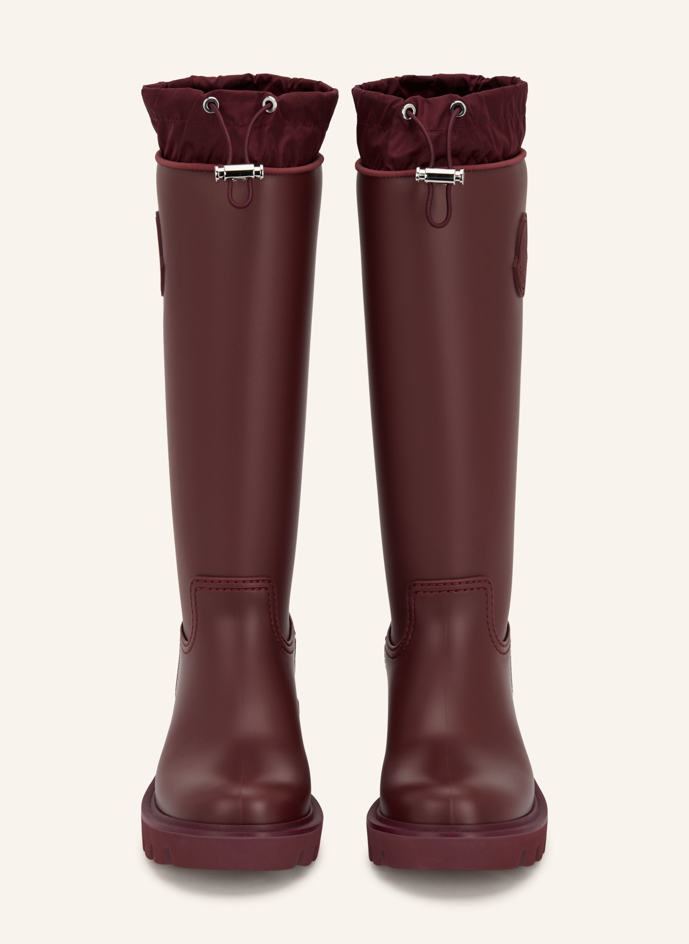 MONCLER KICKSTREAM Rain boots: DARK RED