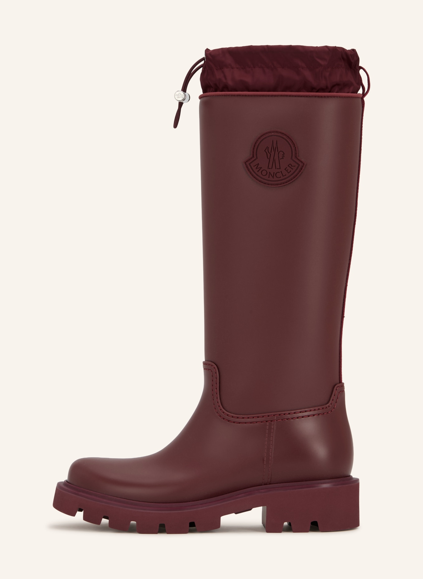 MONCLER KICKSTREAM Rain boots: DARK RED