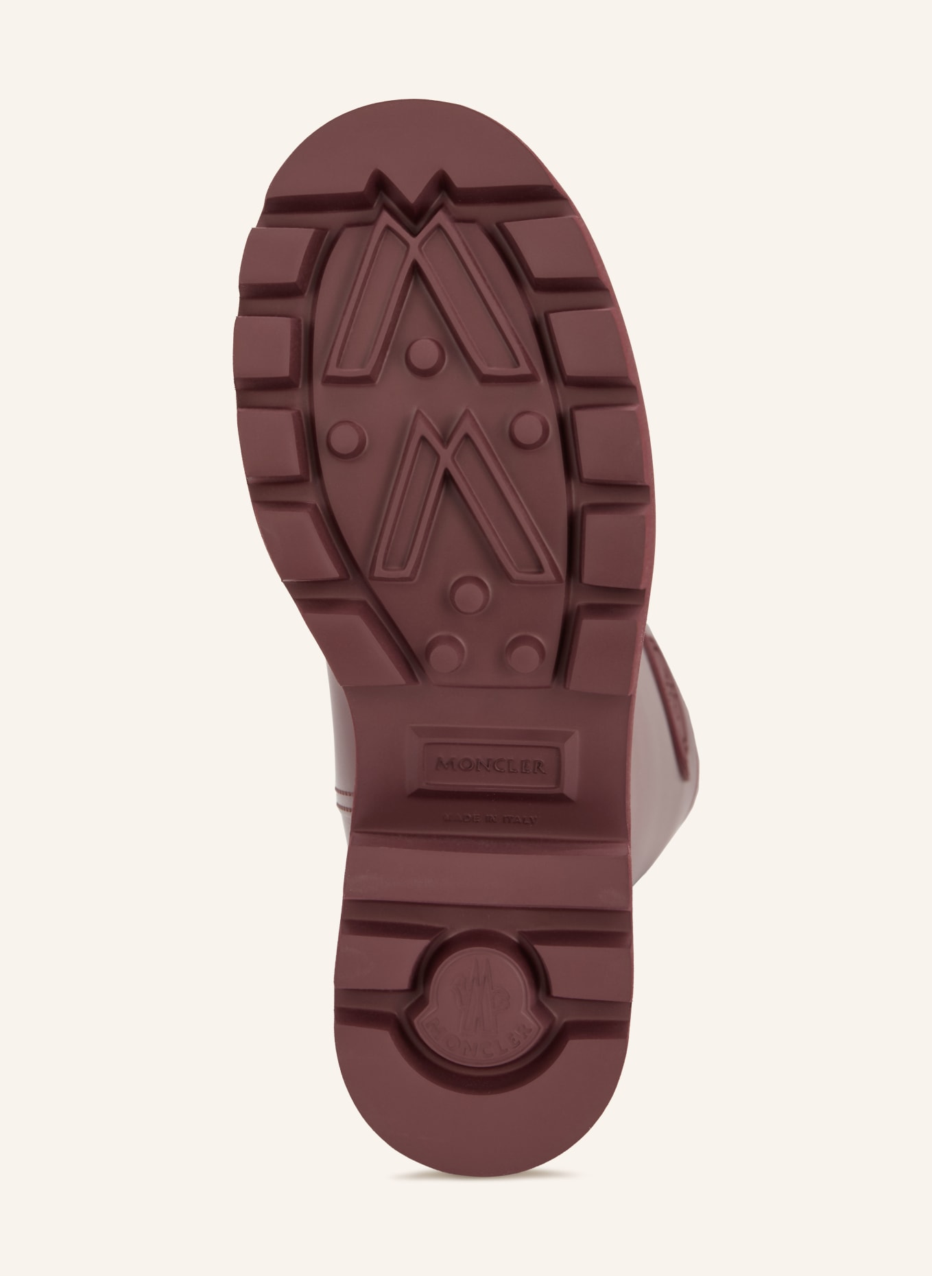 MONCLER KICKSTREAM Rain boots: DARK RED