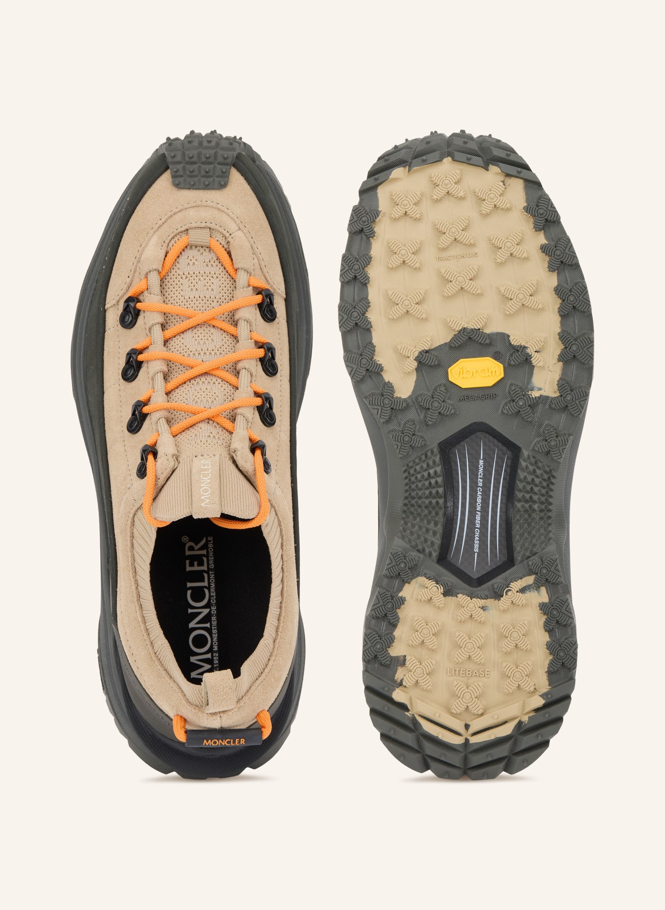 MONCLER TRAILGRIP LITE 3 Sneakers: BEIGE / BLACK