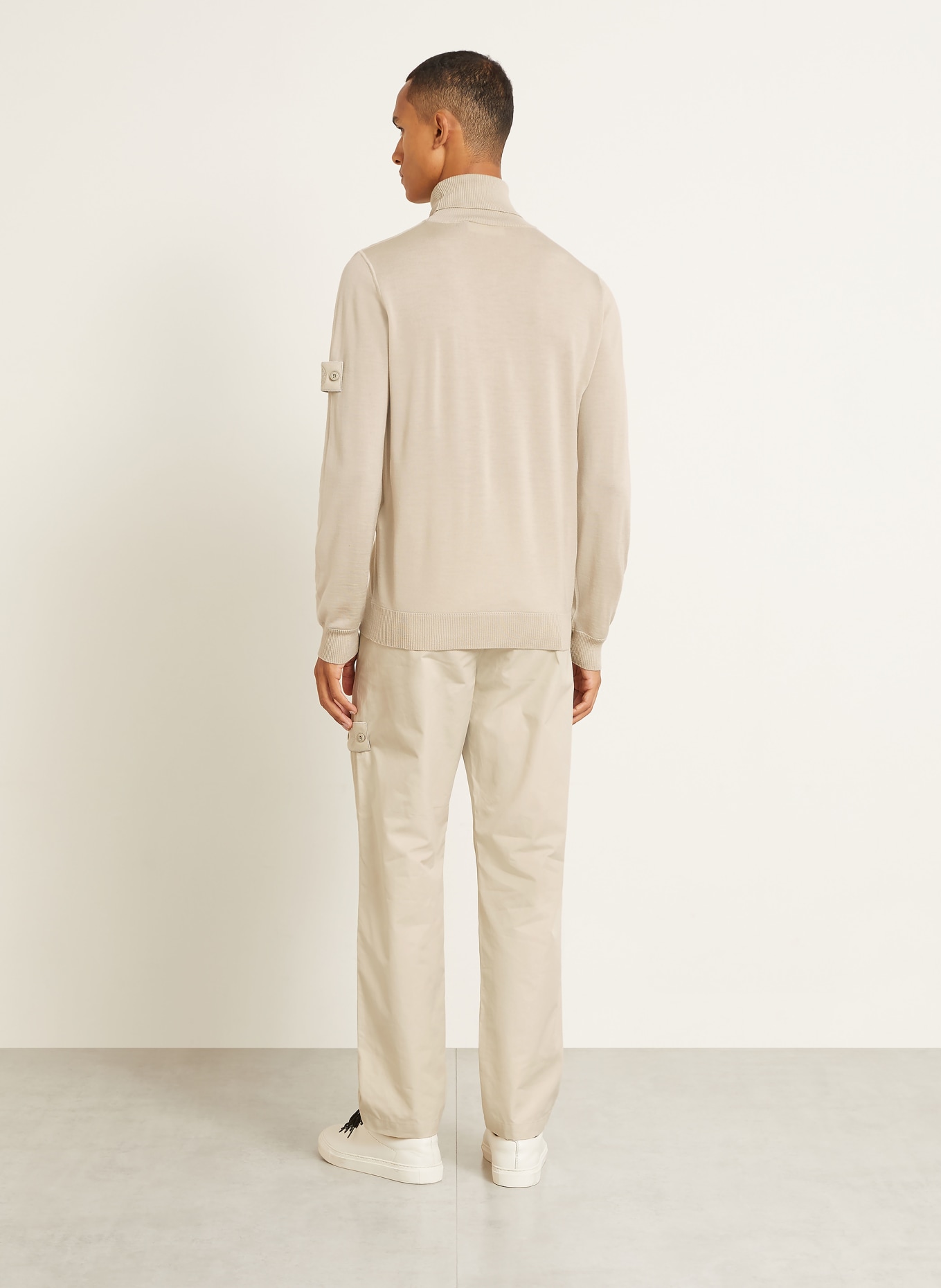 STONE ISLAND GHOST Turtleneck sweater: BEIGE