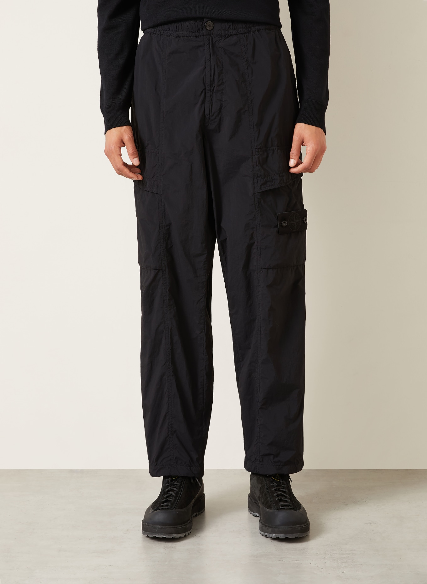 STONE ISLAND Cargobroek GHOST: ZWART