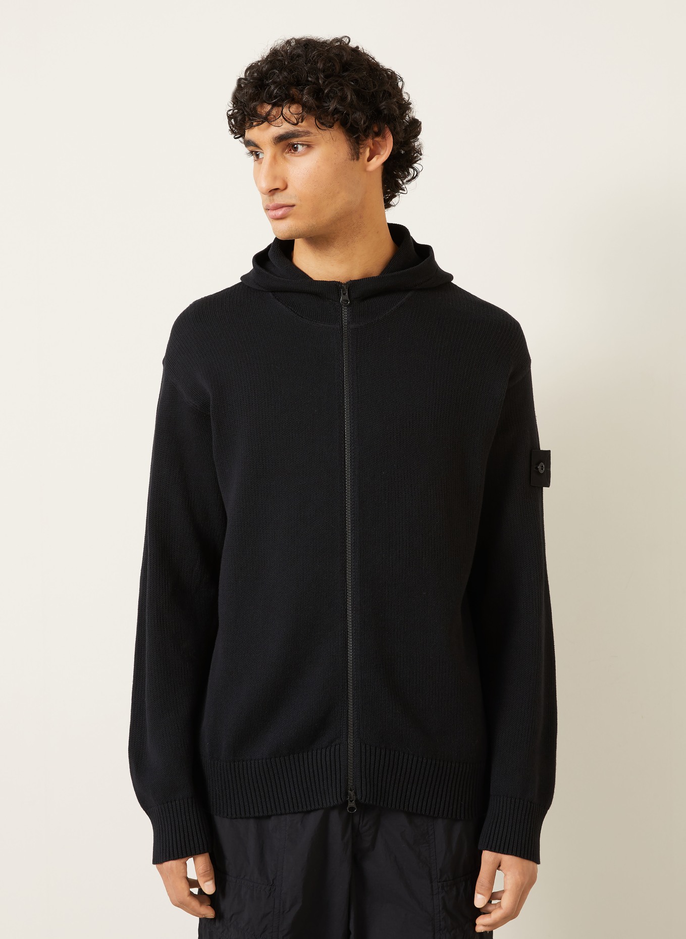 STONE ISLAND Strickjacke GHOST: SCHWARZ