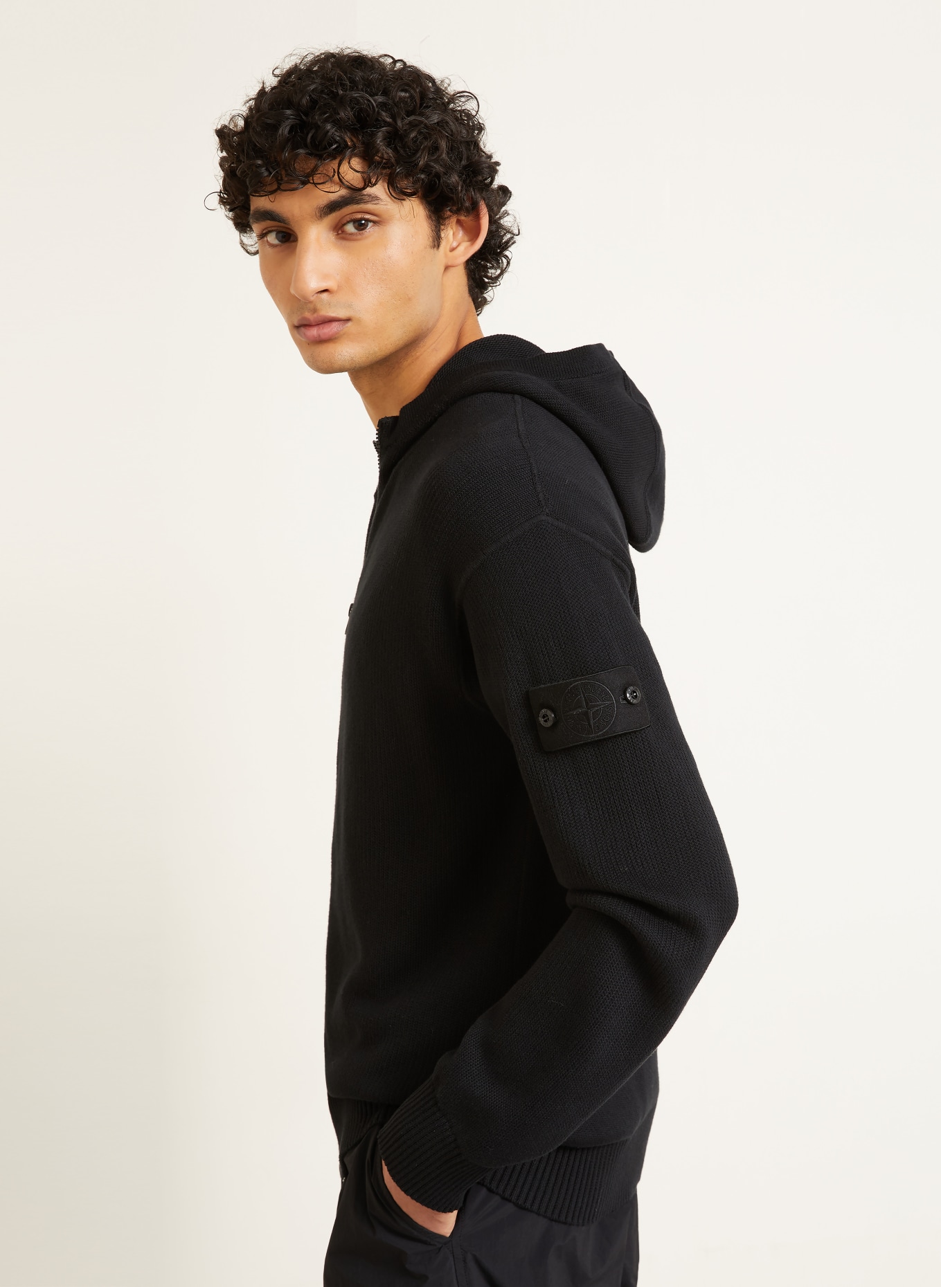 STONE ISLAND Strickjacke GHOST: SCHWARZ