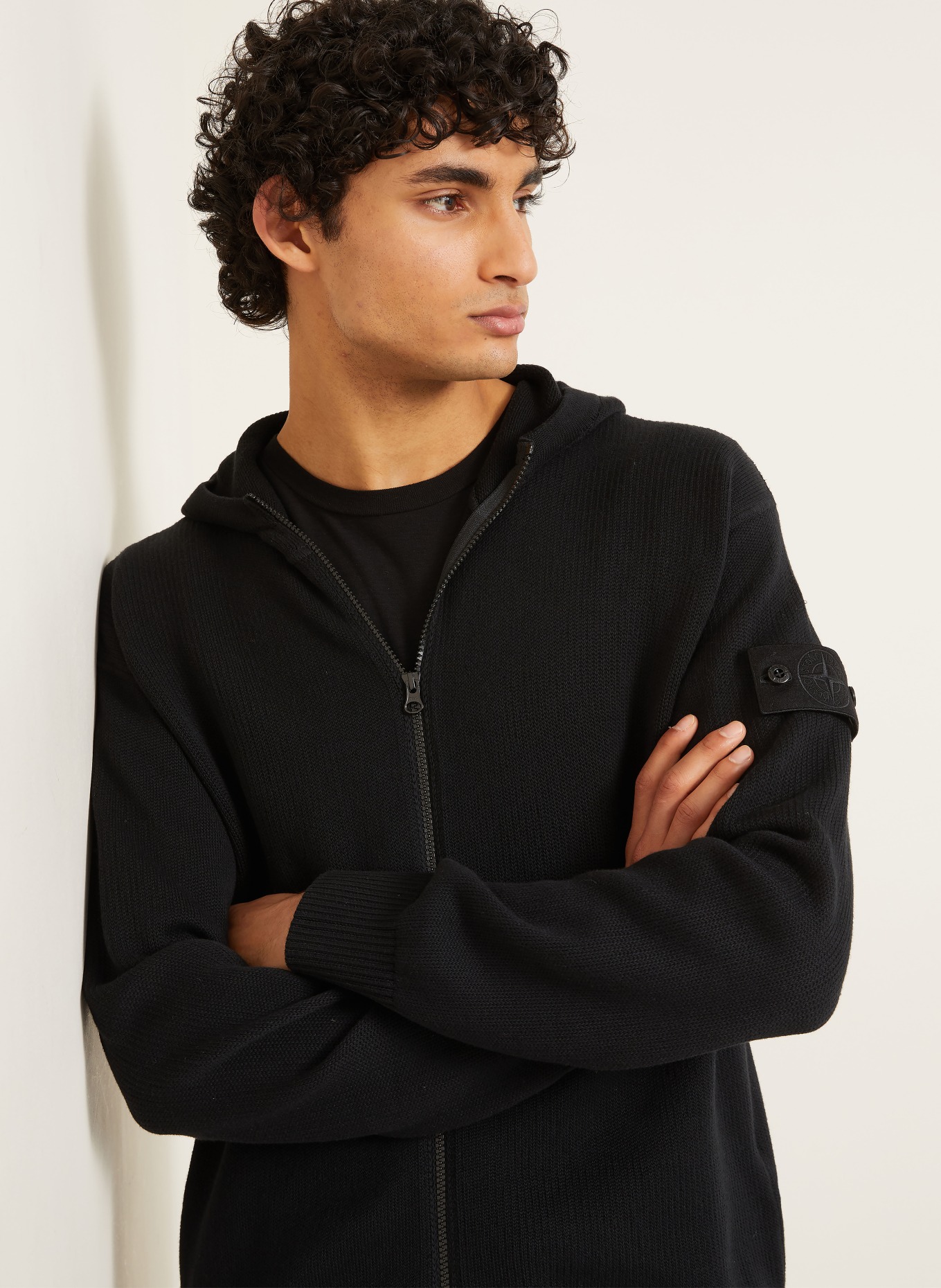 STONE ISLAND Strickjacke GHOST: SCHWARZ