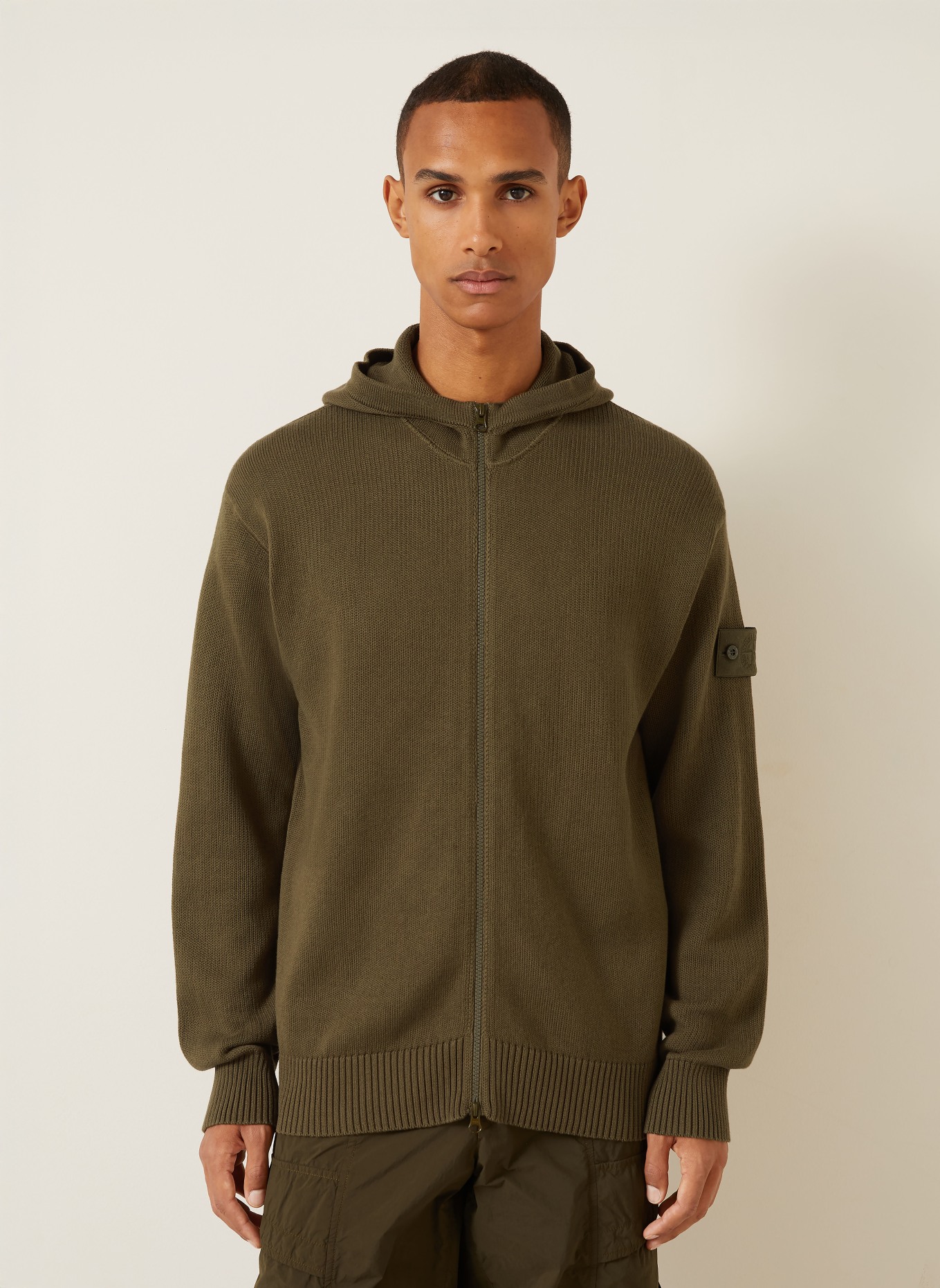 STONE ISLAND GHOST Cardigan: KHAKI