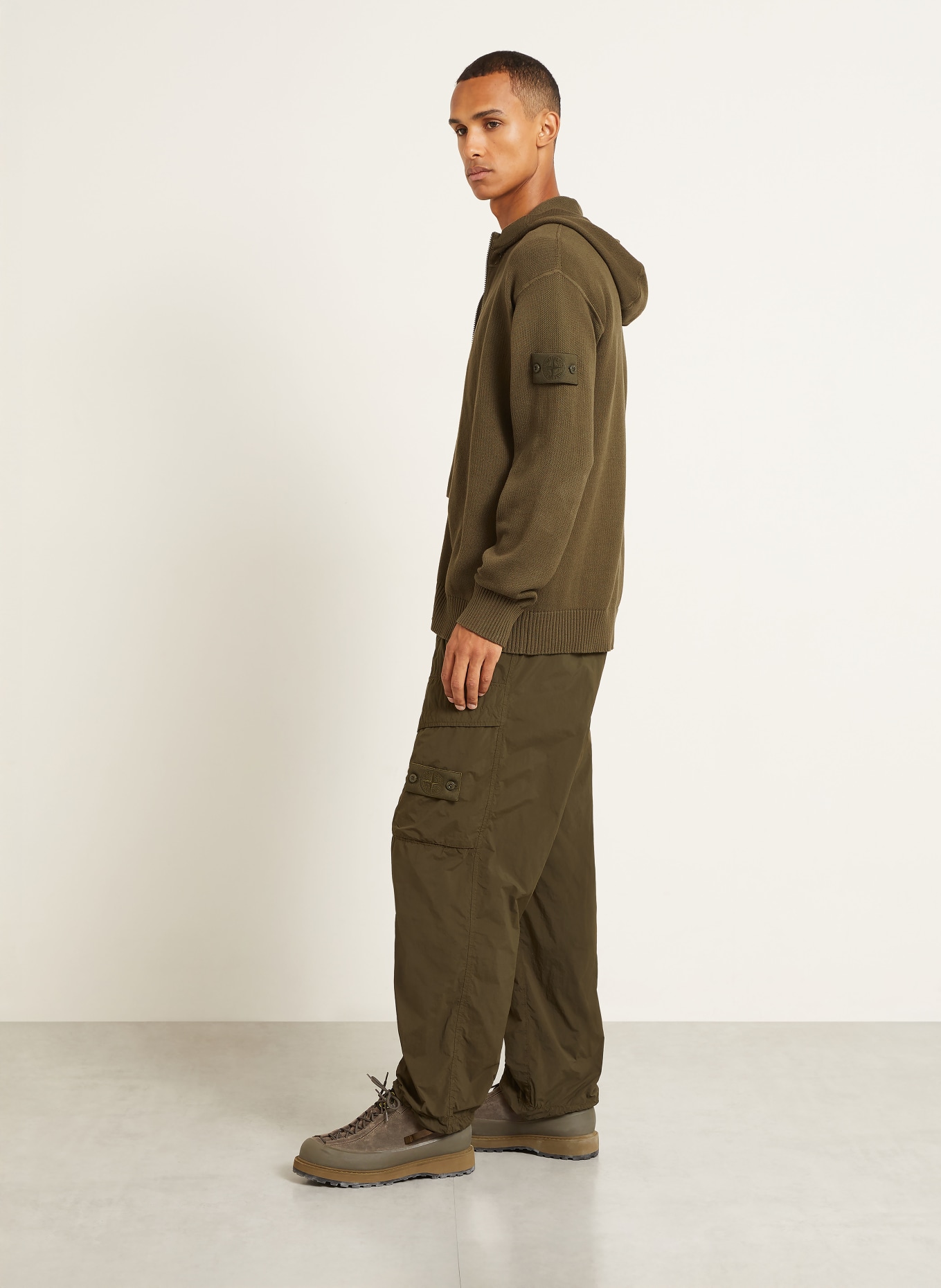 STONE ISLAND GHOST Cardigan: KHAKI