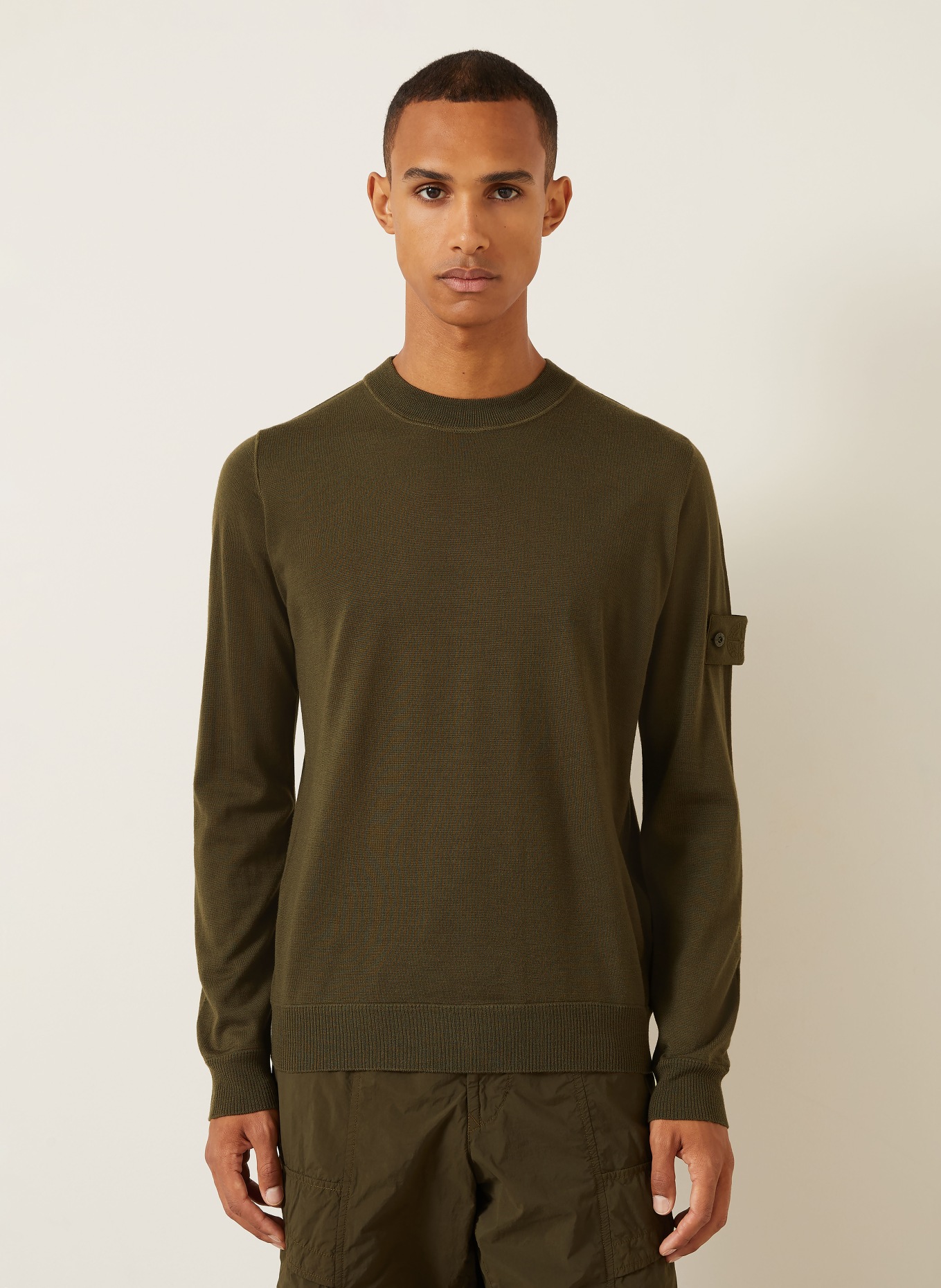 STONE ISLAND Tröja GHOST: OLIVGRÖN