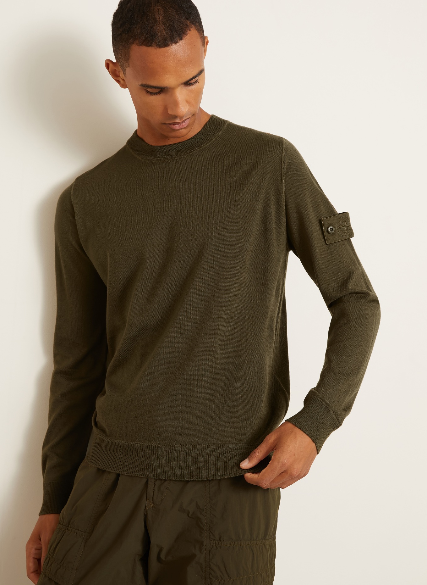 STONE ISLAND Tröja GHOST: OLIVGRÖN