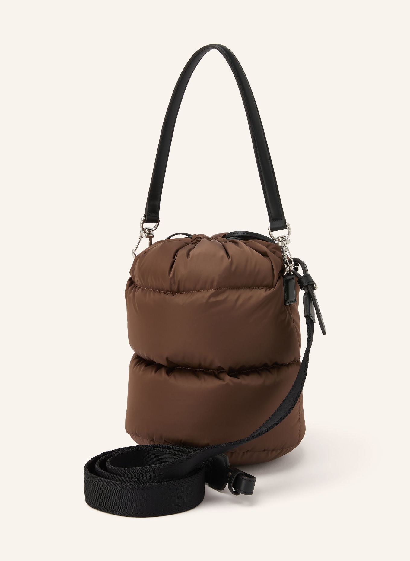 MONCLER Väska CARADOC: BRUN / SILVER / SVART