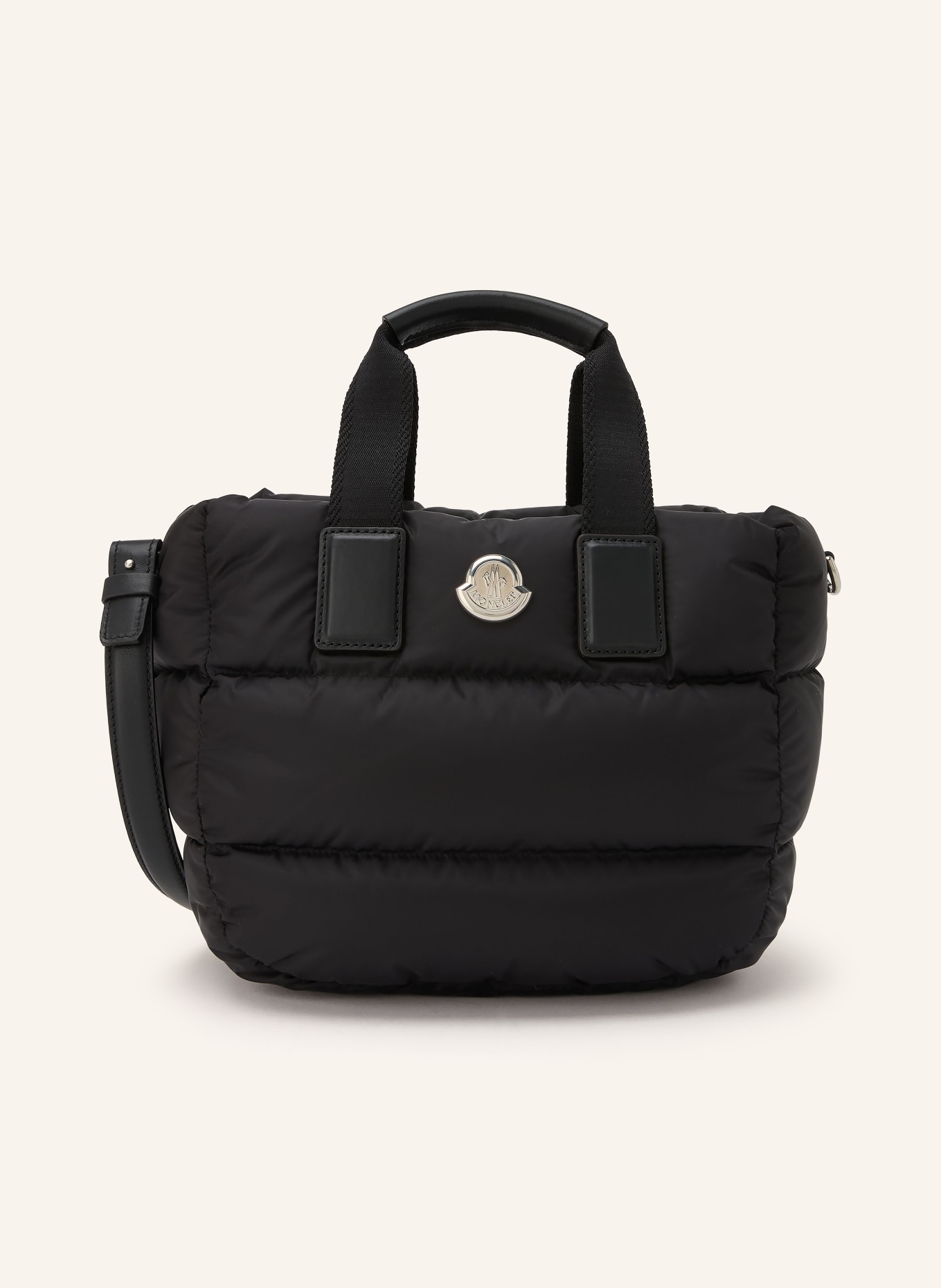 MONCLER Geantă de umăr MINI CARADOC: NEGRU / ARGINT