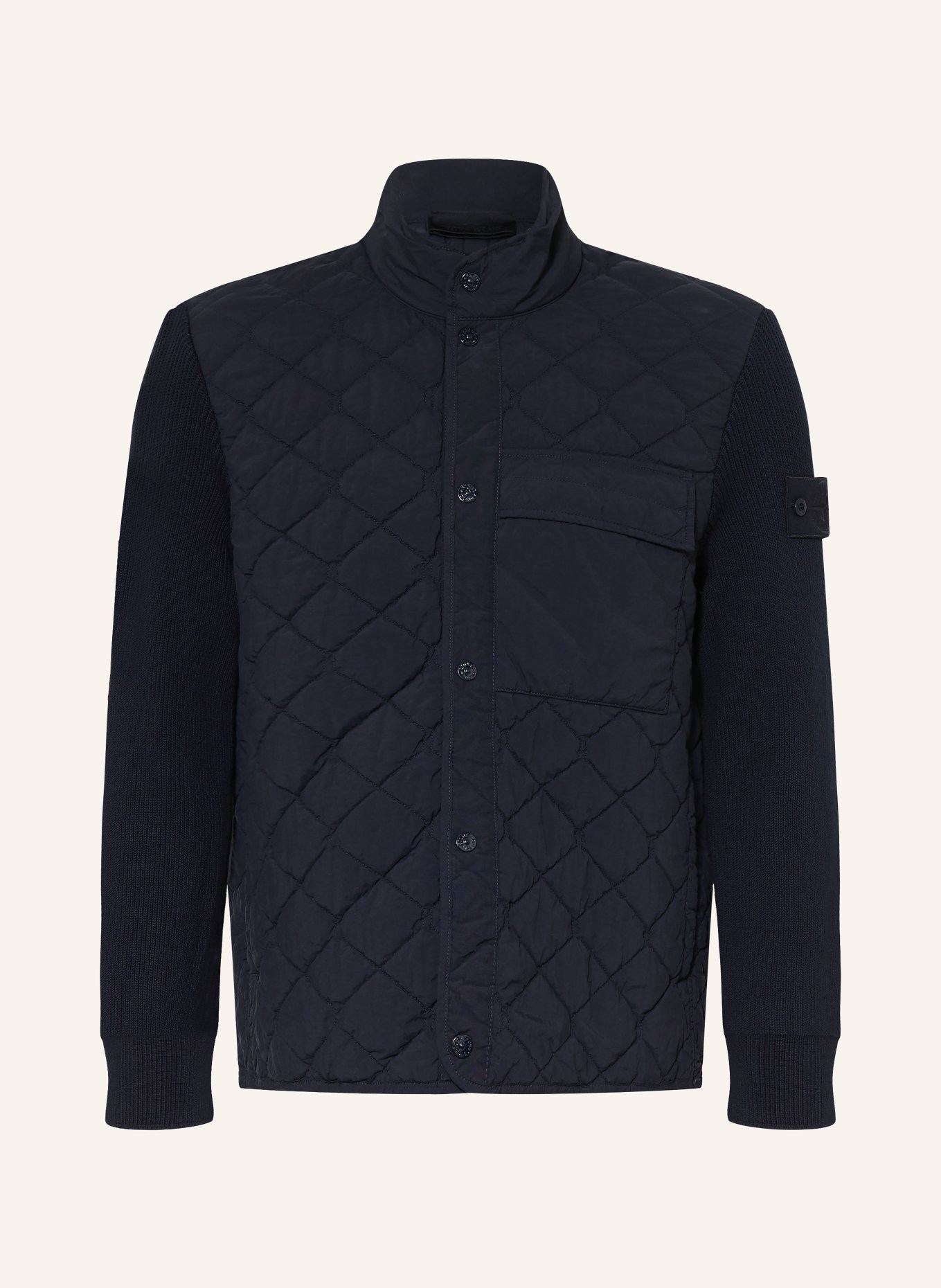 STONE ISLAND Gewatteerde jas GHOST in een mix van materialen: DONKERBLAUW