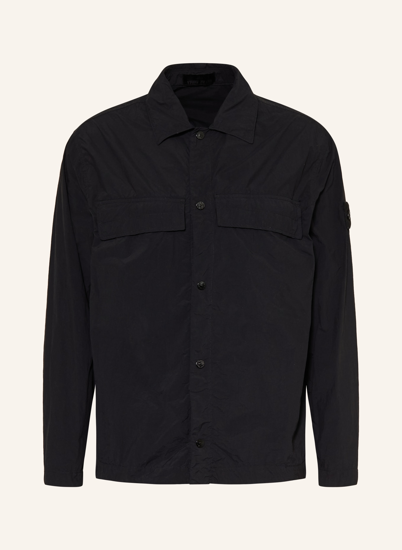 STONE ISLAND Overjacket GHOST: SCHWARZ
