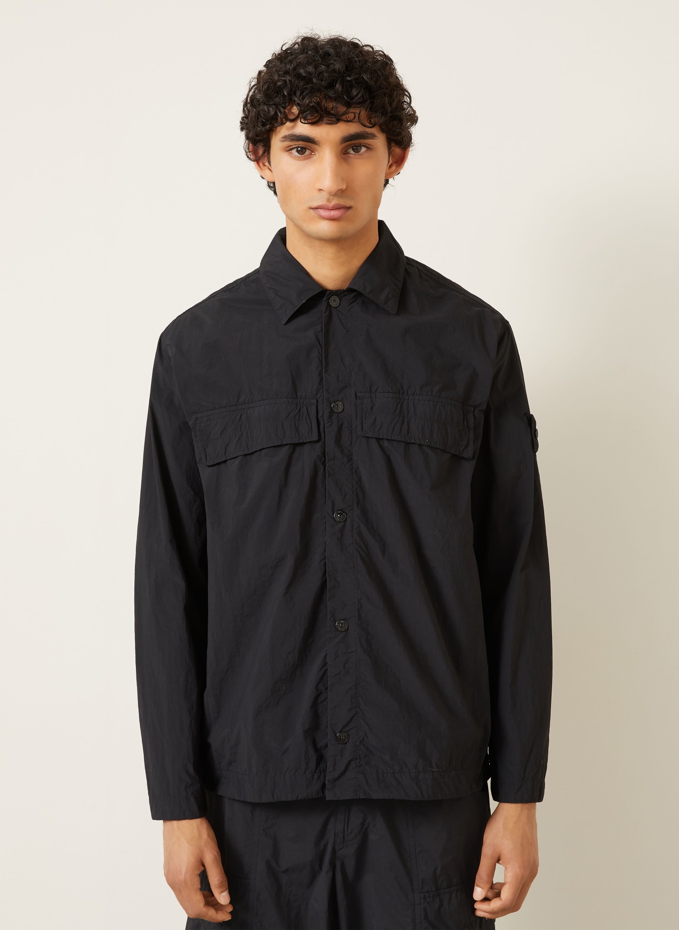 STONE ISLAND Overjacket GHOST: SCHWARZ