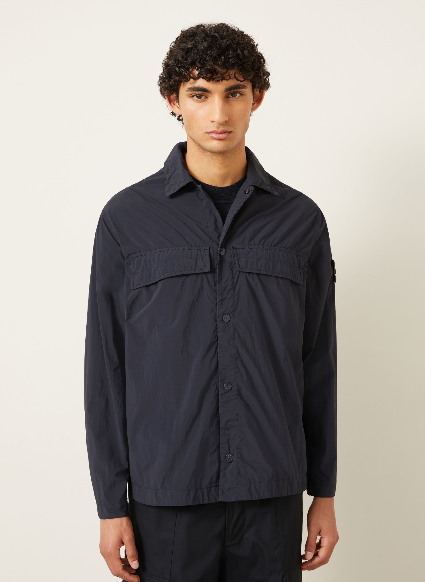 STONE ISLAND Overjacket GHOST: DONKERBLAUW