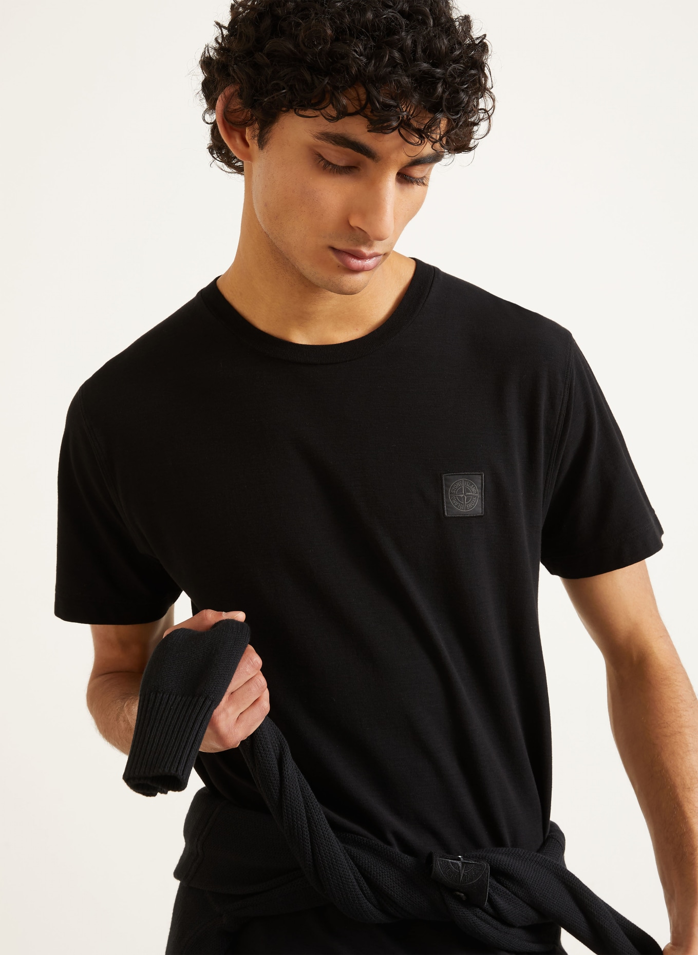 STONE ISLAND T-shirt GHOST: ZWART