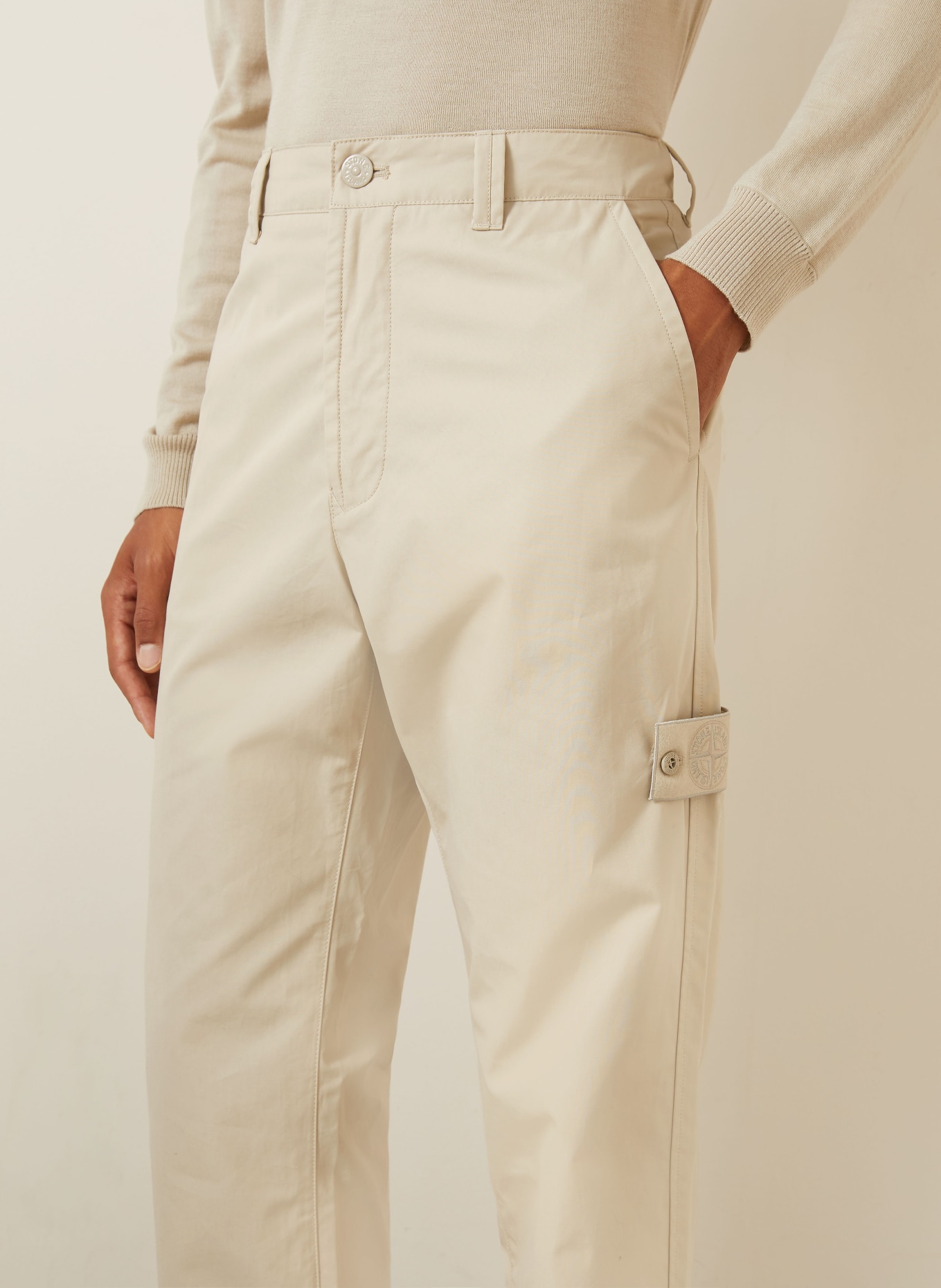 STONE ISLAND Chino GHOST Regular Fit: CREME