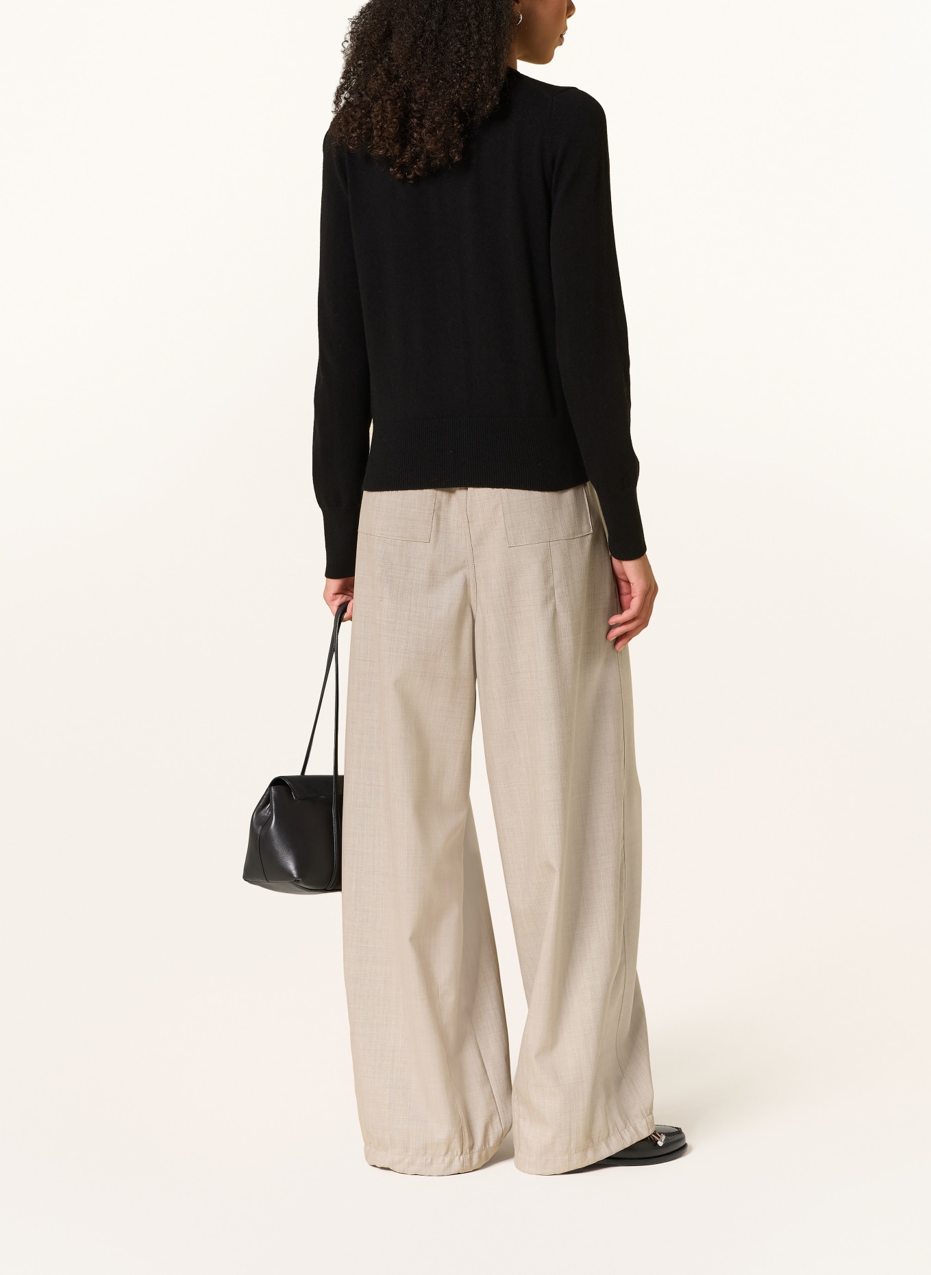 Rhea. Cashmere Cardigan: BLACK
