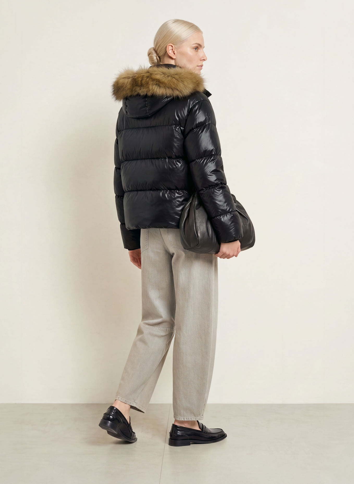 darling harbour Steppjacke mit Kunstfell: BLACK