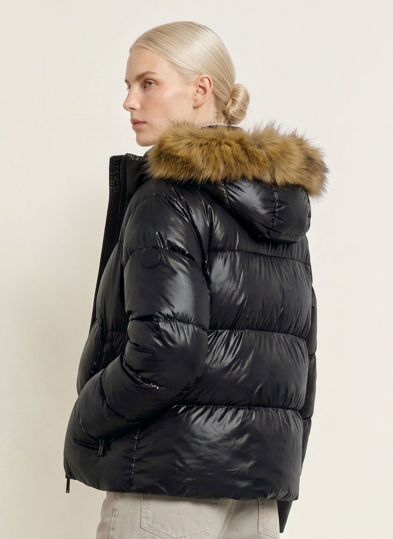 darling harbour Steppjacke mit Kunstfell: BLACK
