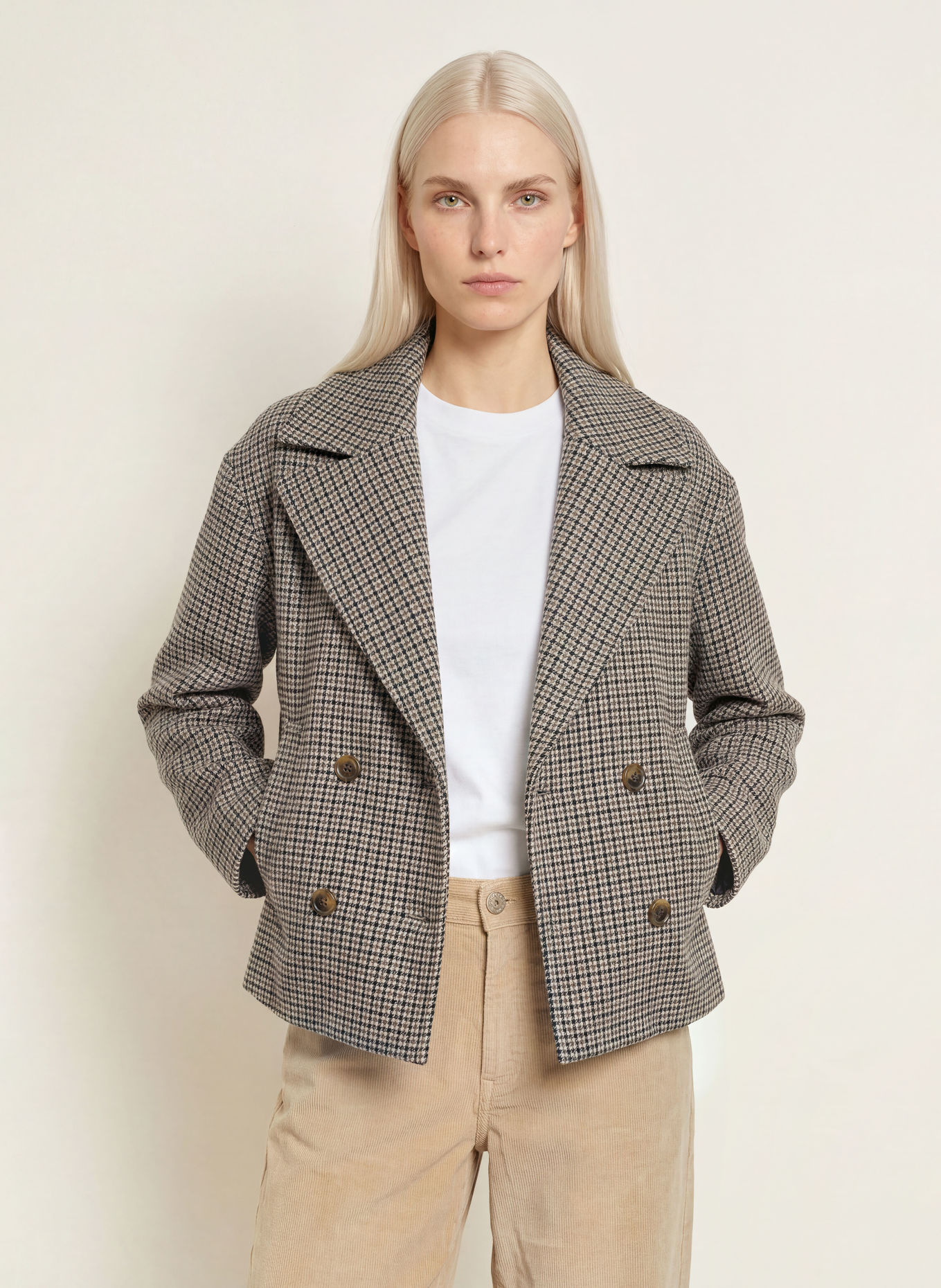 Herrlicher Cabanjacke TANKA: BRAUN / GRAU / SCHWARZ