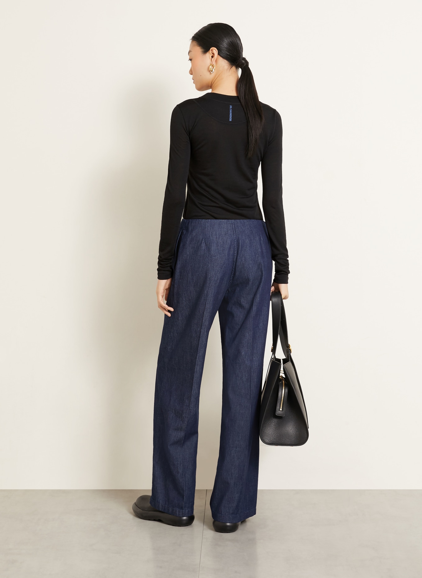 JIL SANDER Tricouri cu mânecă lungă: NEGRU