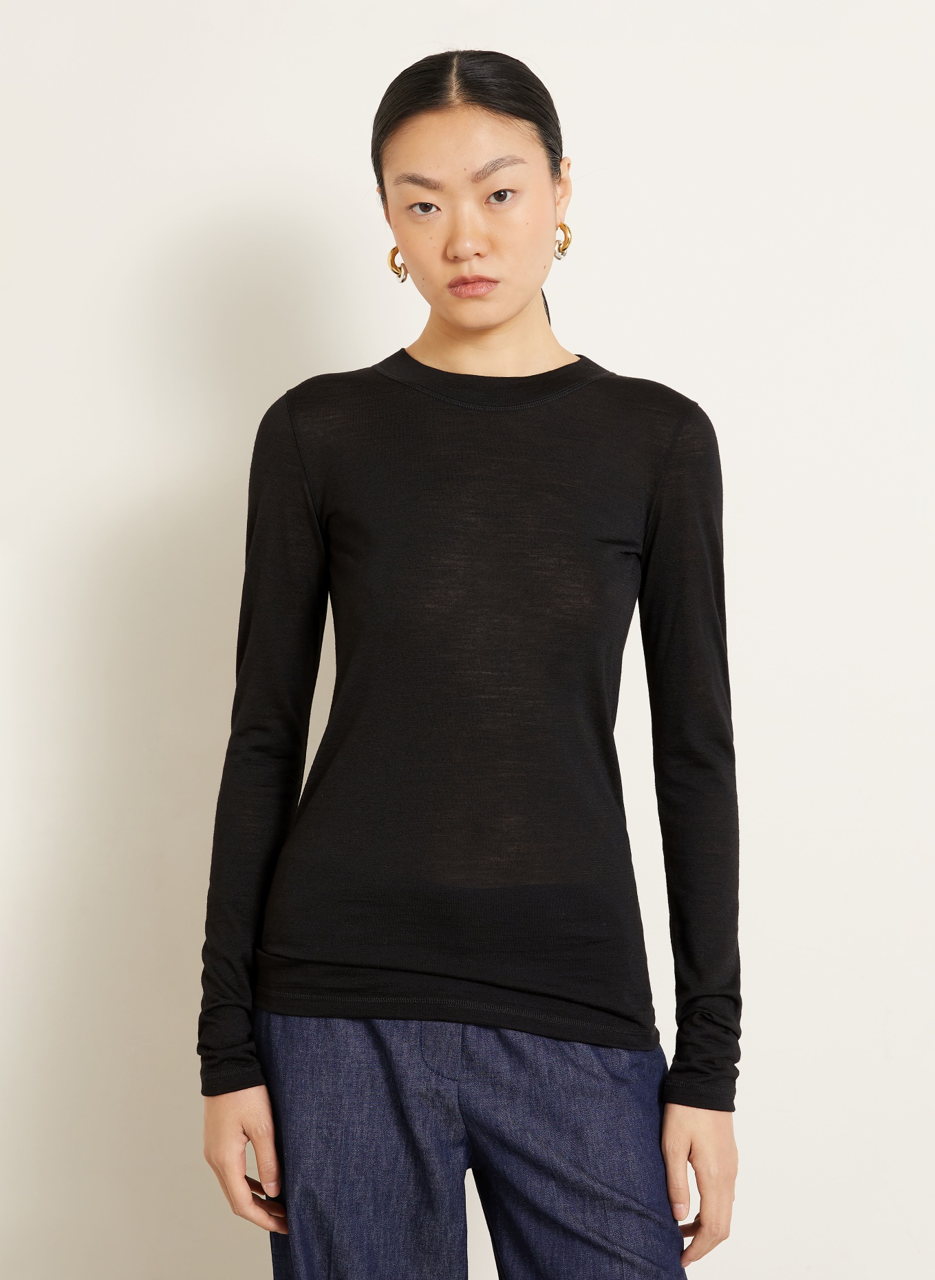 JIL SANDER Tricouri cu mânecă lungă: NEGRU