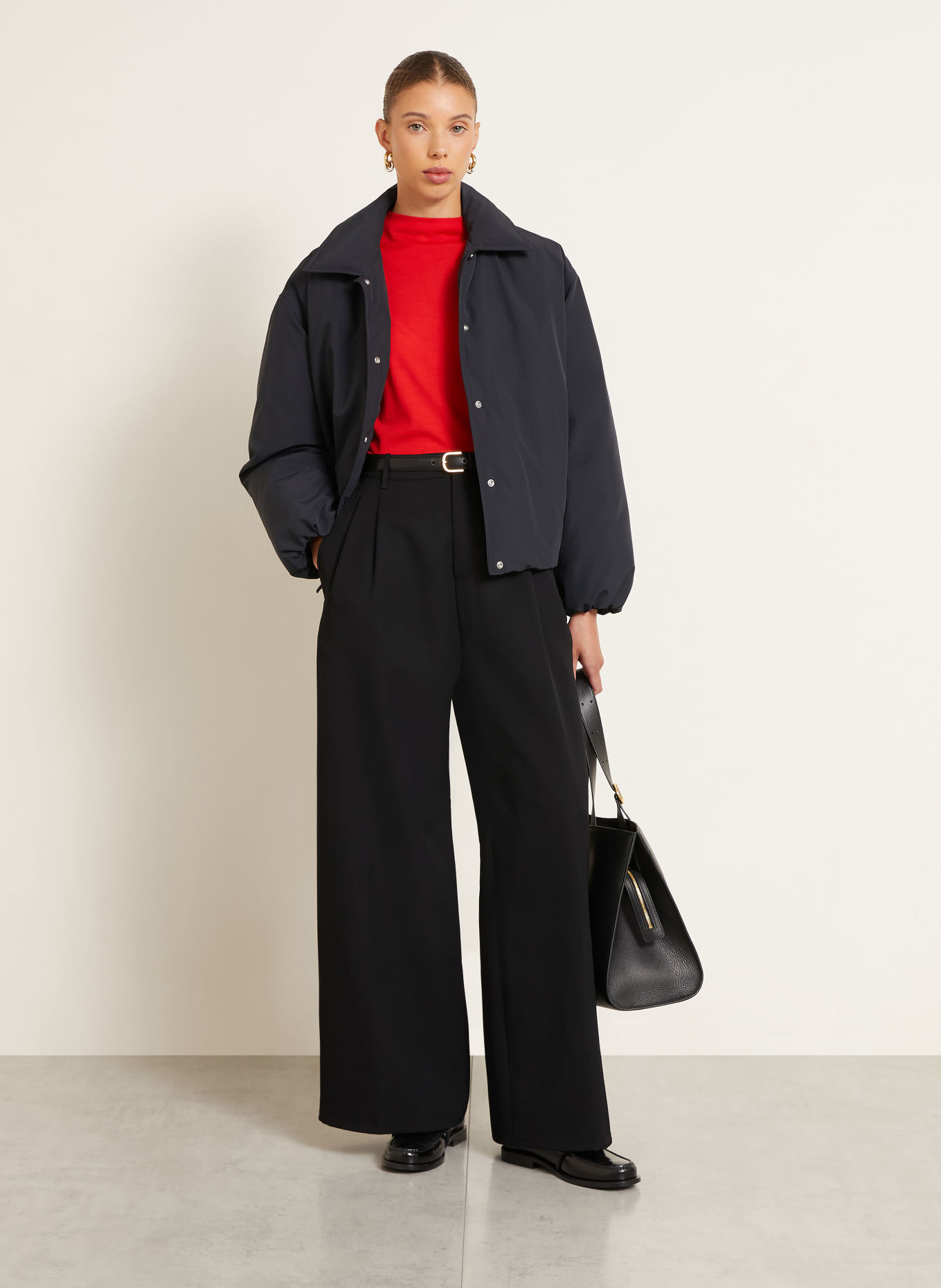 JIL SANDER Wide-leg trousers: BLACK