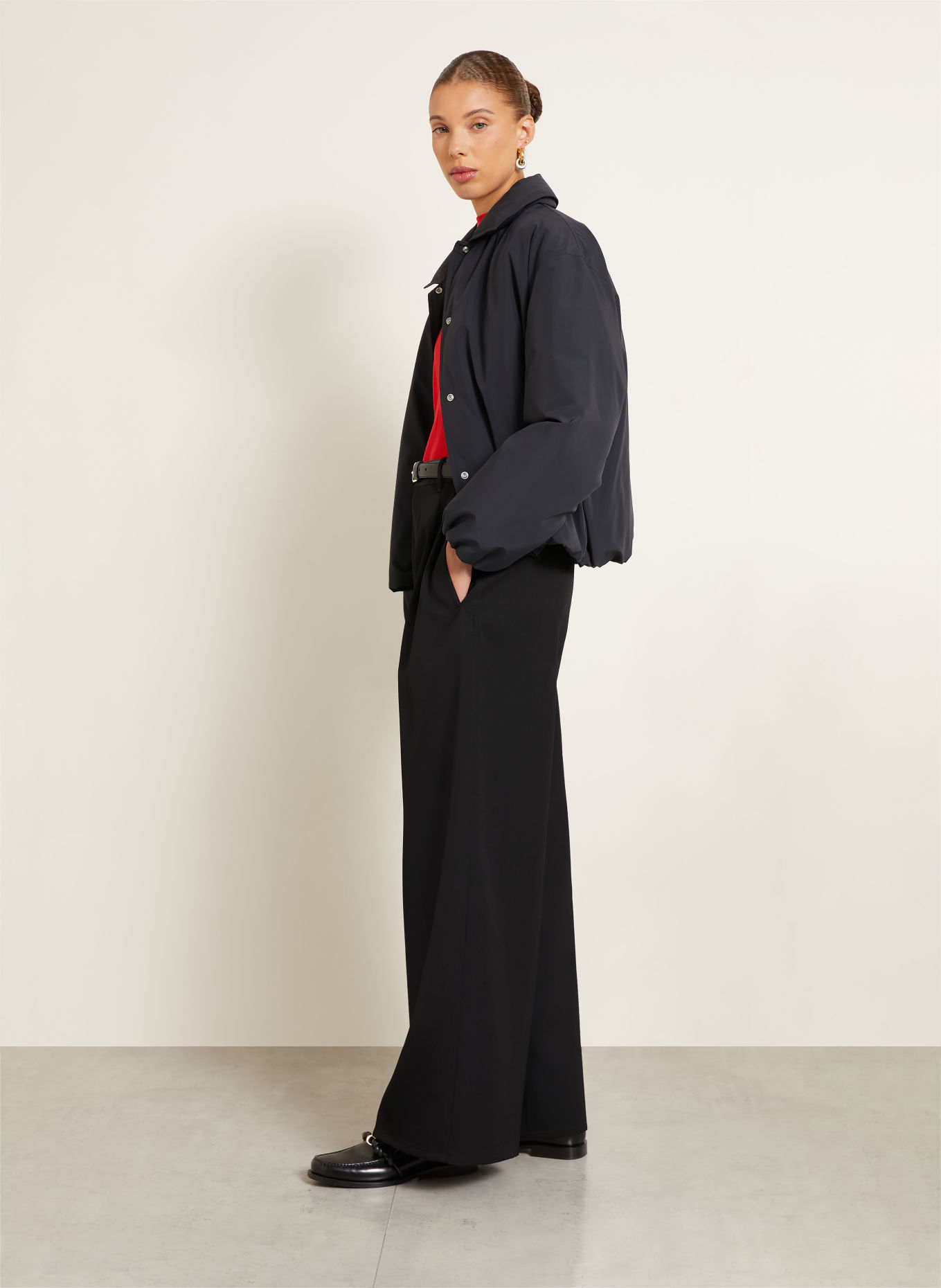 JIL SANDER Wide-leg trousers: BLACK