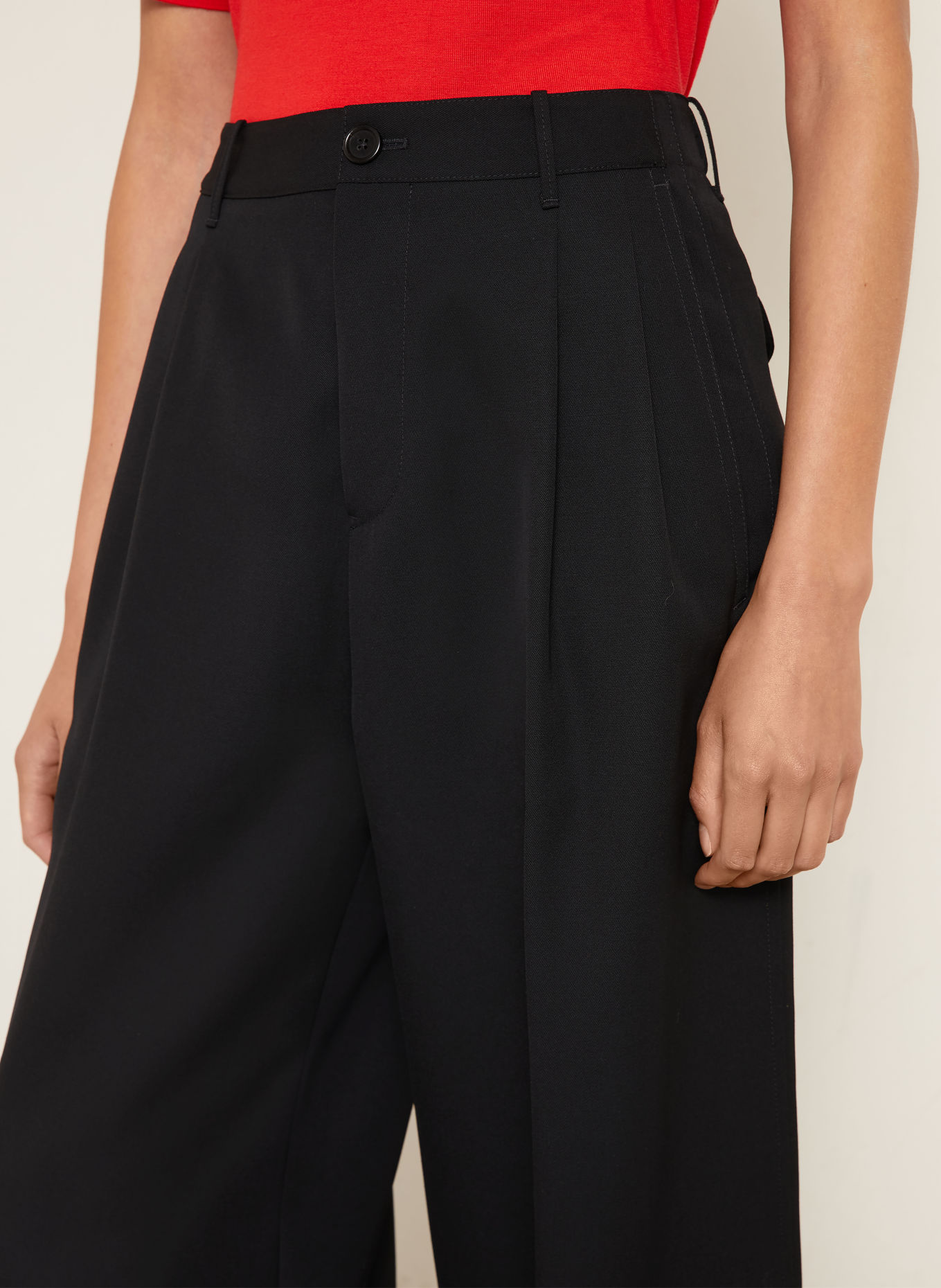JIL SANDER Wide-leg trousers: BLACK