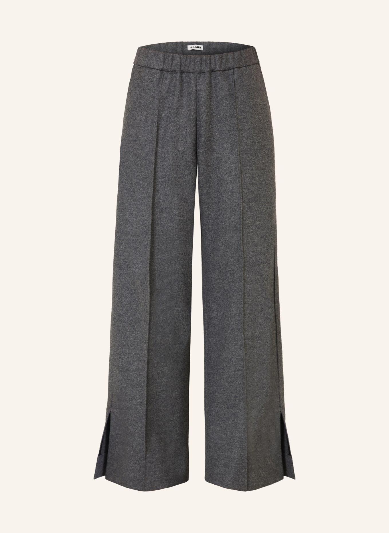 JIL SANDER Pantalon palazzo: GRIS FONCÉ