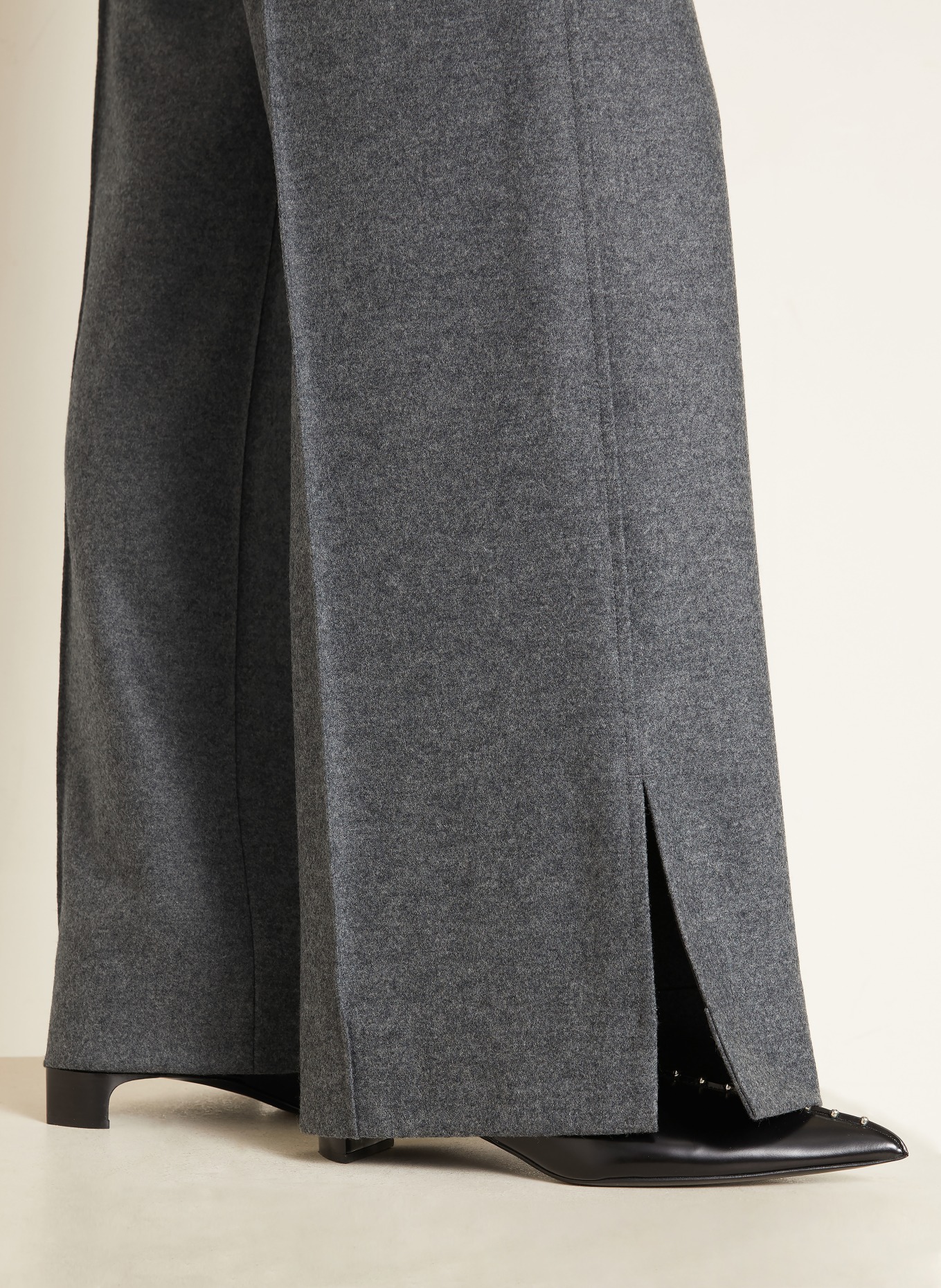 JIL SANDER Pantalon palazzo: GRIS FONCÉ