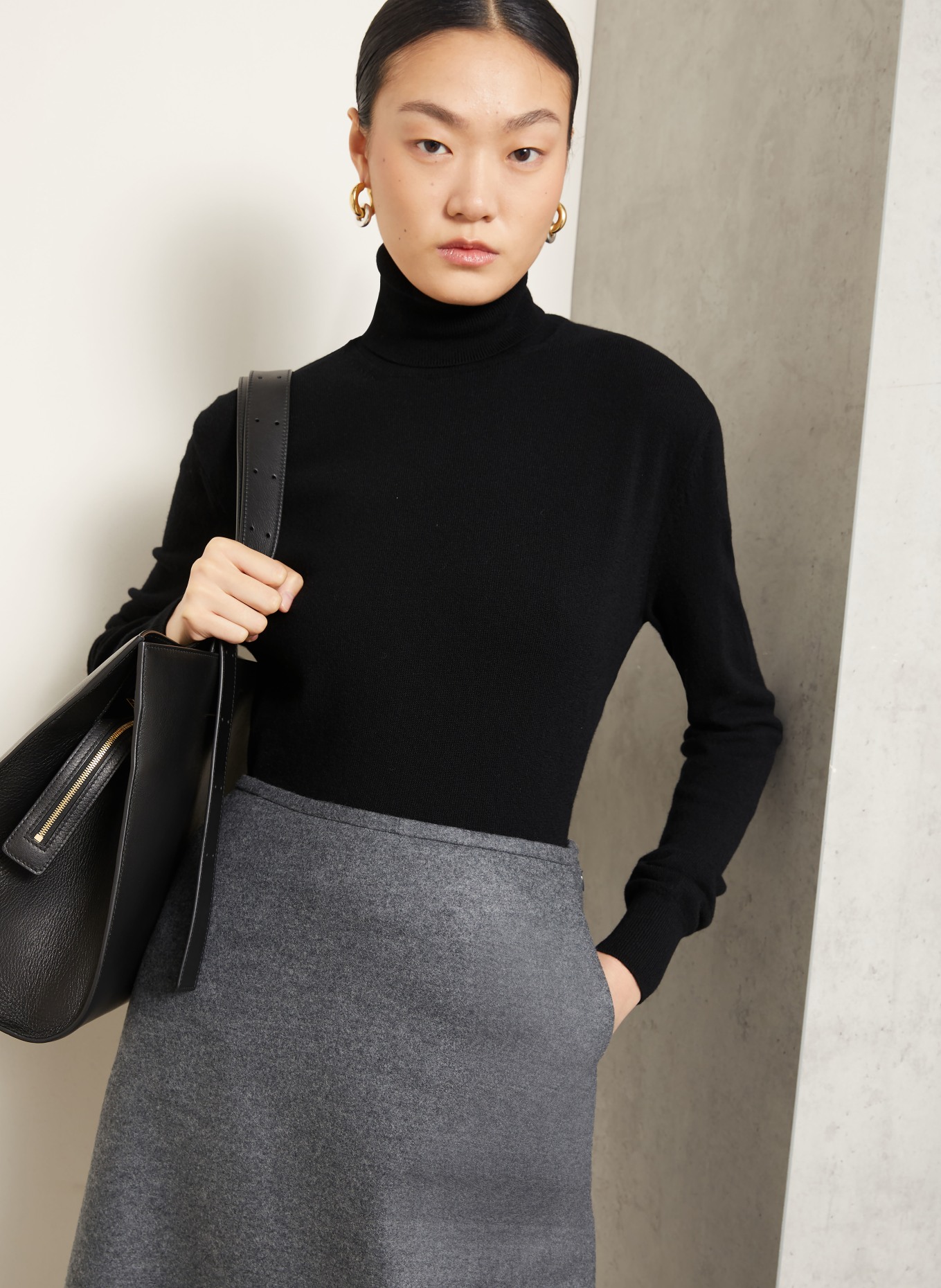 JIL SANDER Polotröja: SVART