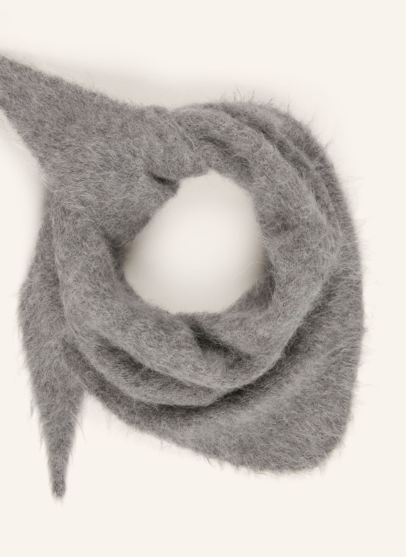MSCH COPENHAGEN MSCHTILA SALMIA triangular scarf made of alpaca: GRAY