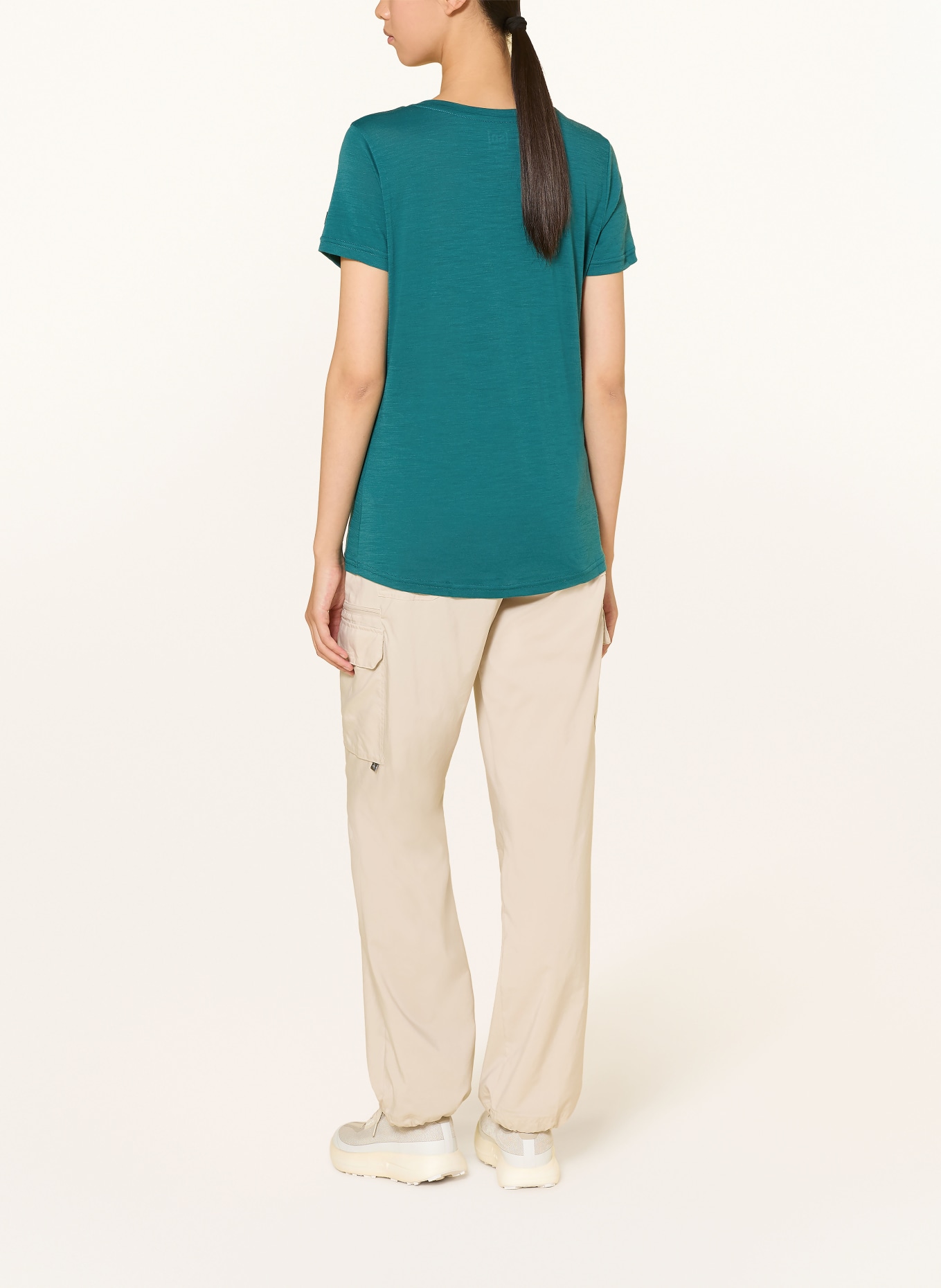 super.natural FLOWER BOOTS T-shirt: TEAL