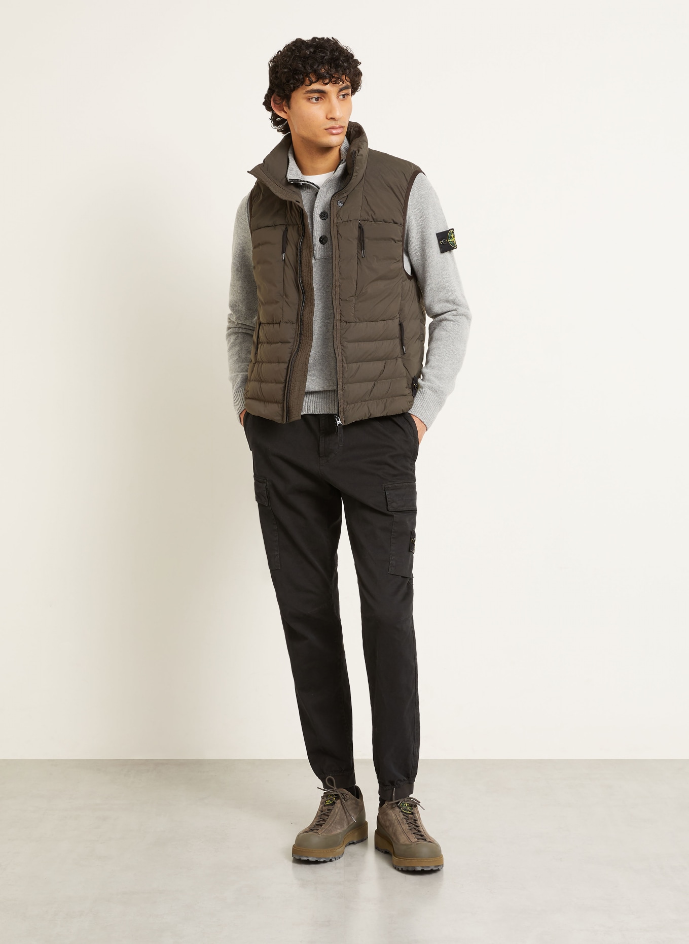 STONE ISLAND Cargobroek, regular tapered fit: ZWART