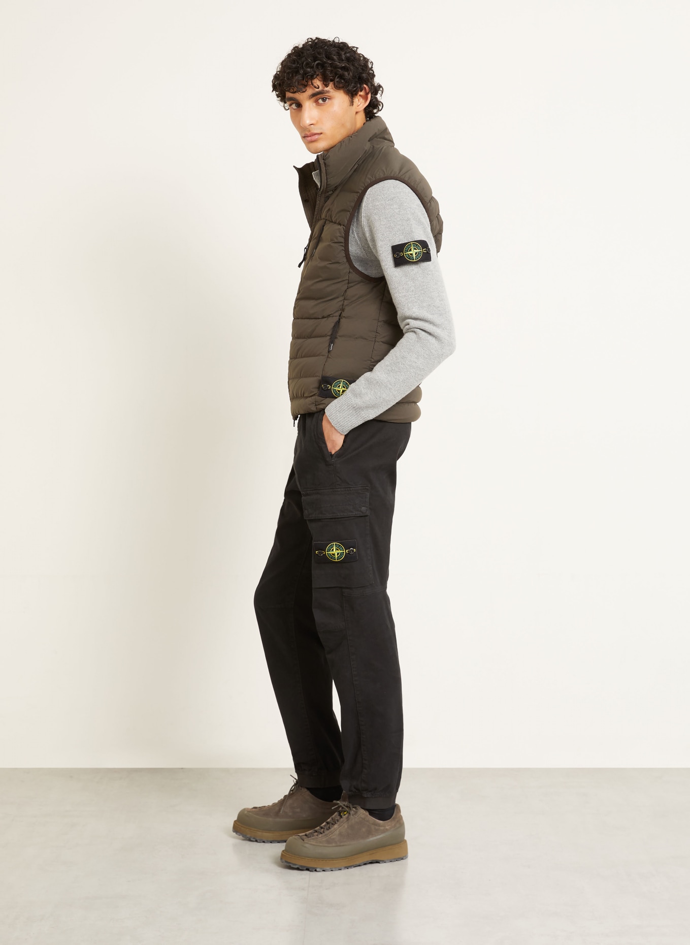 STONE ISLAND Cargobroek, regular tapered fit: ZWART