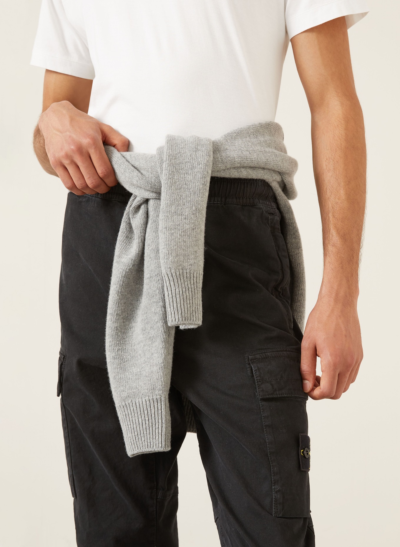 STONE ISLAND Cargobroek, regular tapered fit: ZWART