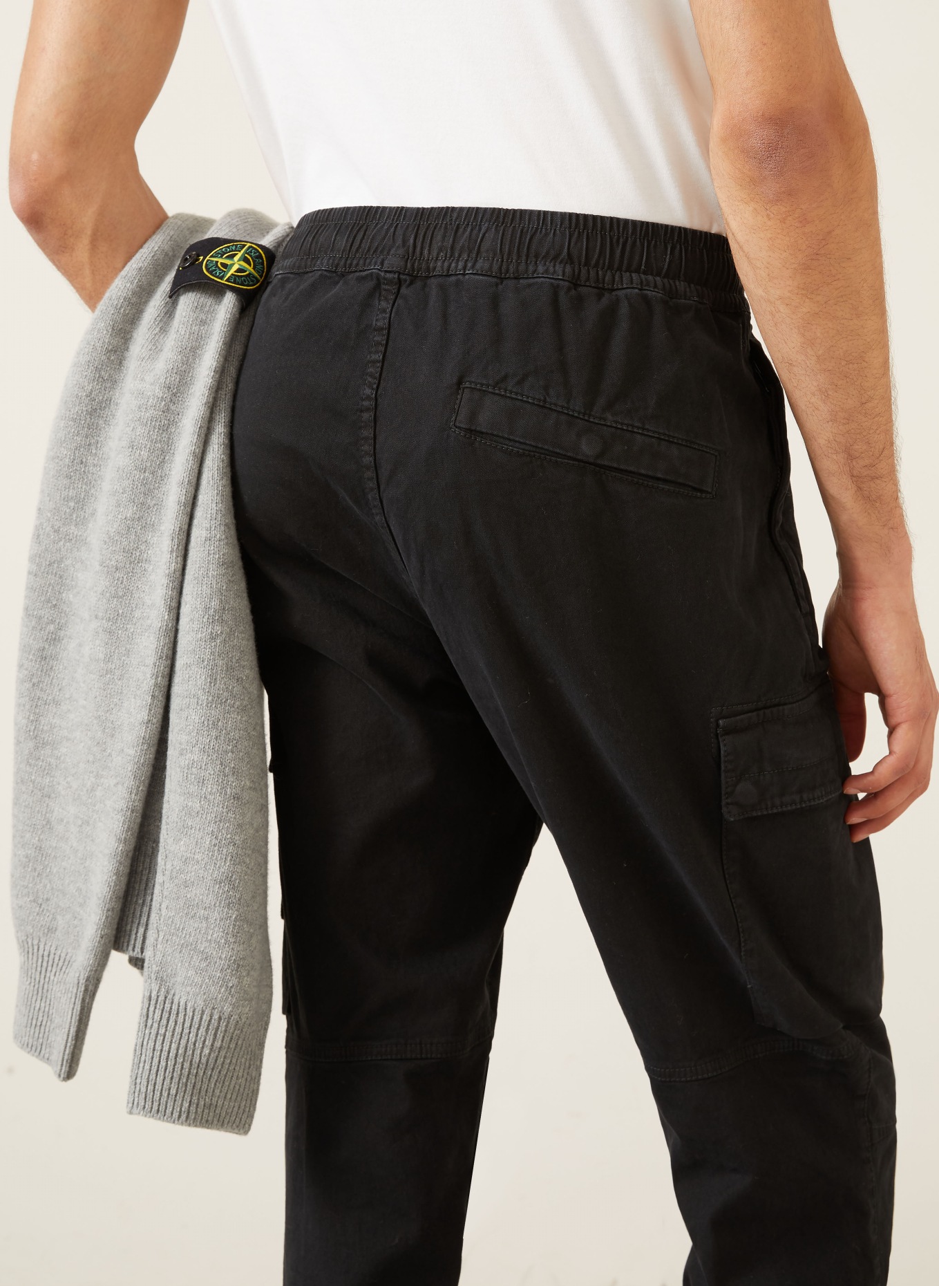 STONE ISLAND Cargobroek, regular tapered fit: ZWART