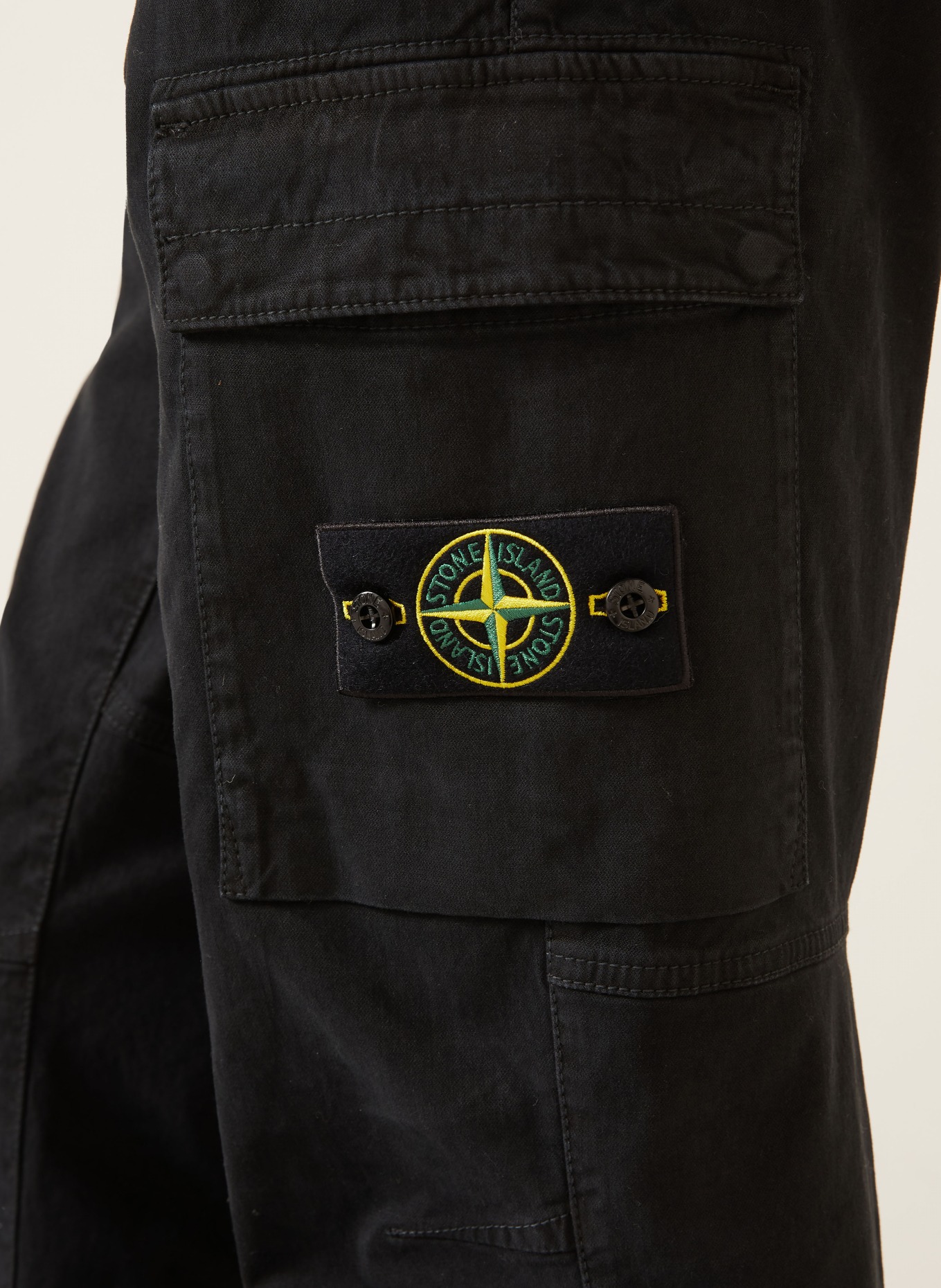 STONE ISLAND Cargobroek, regular tapered fit: ZWART
