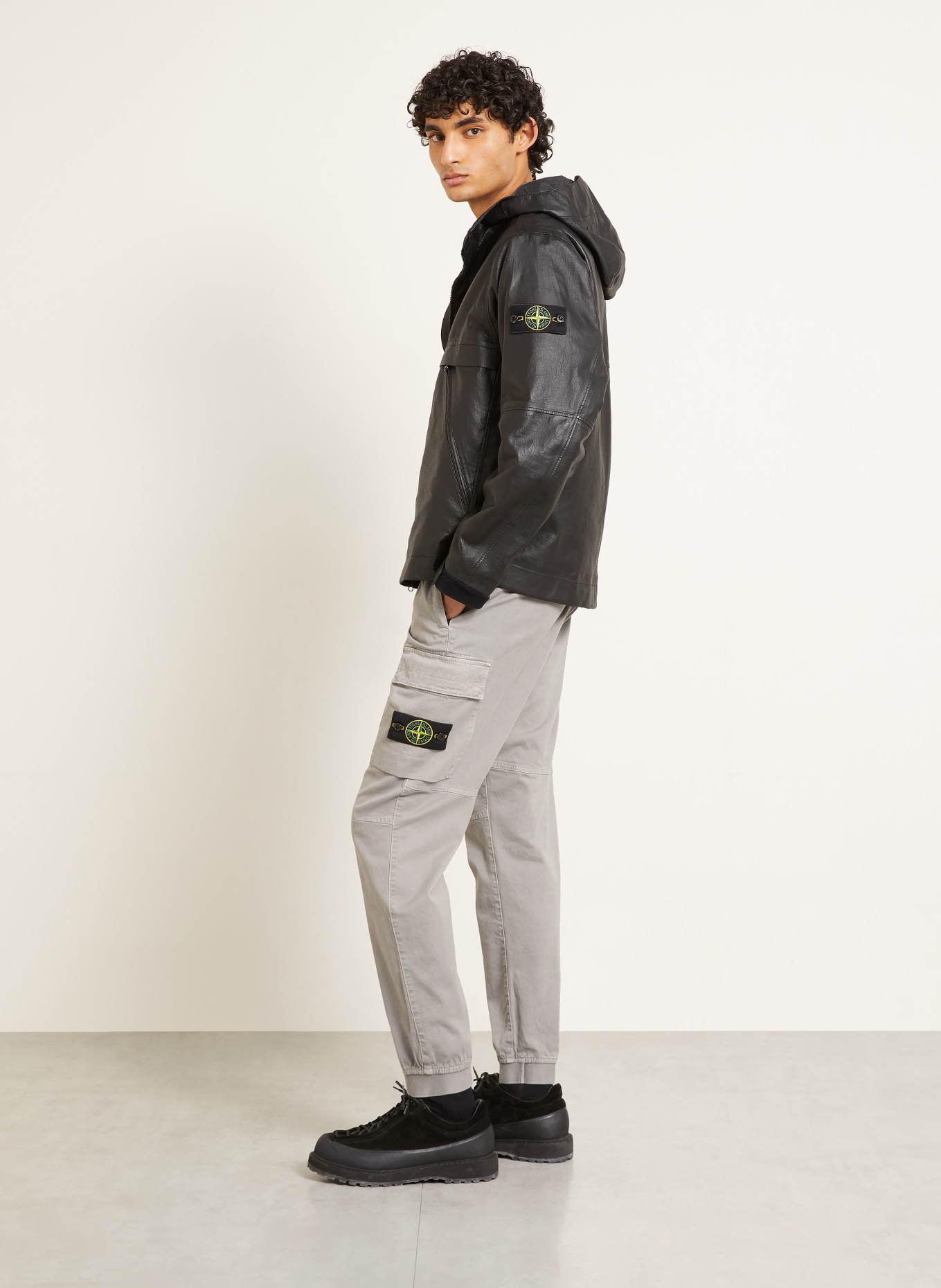 STONE ISLAND Cargobroek, regular tapered fit: LICHTGRIJS