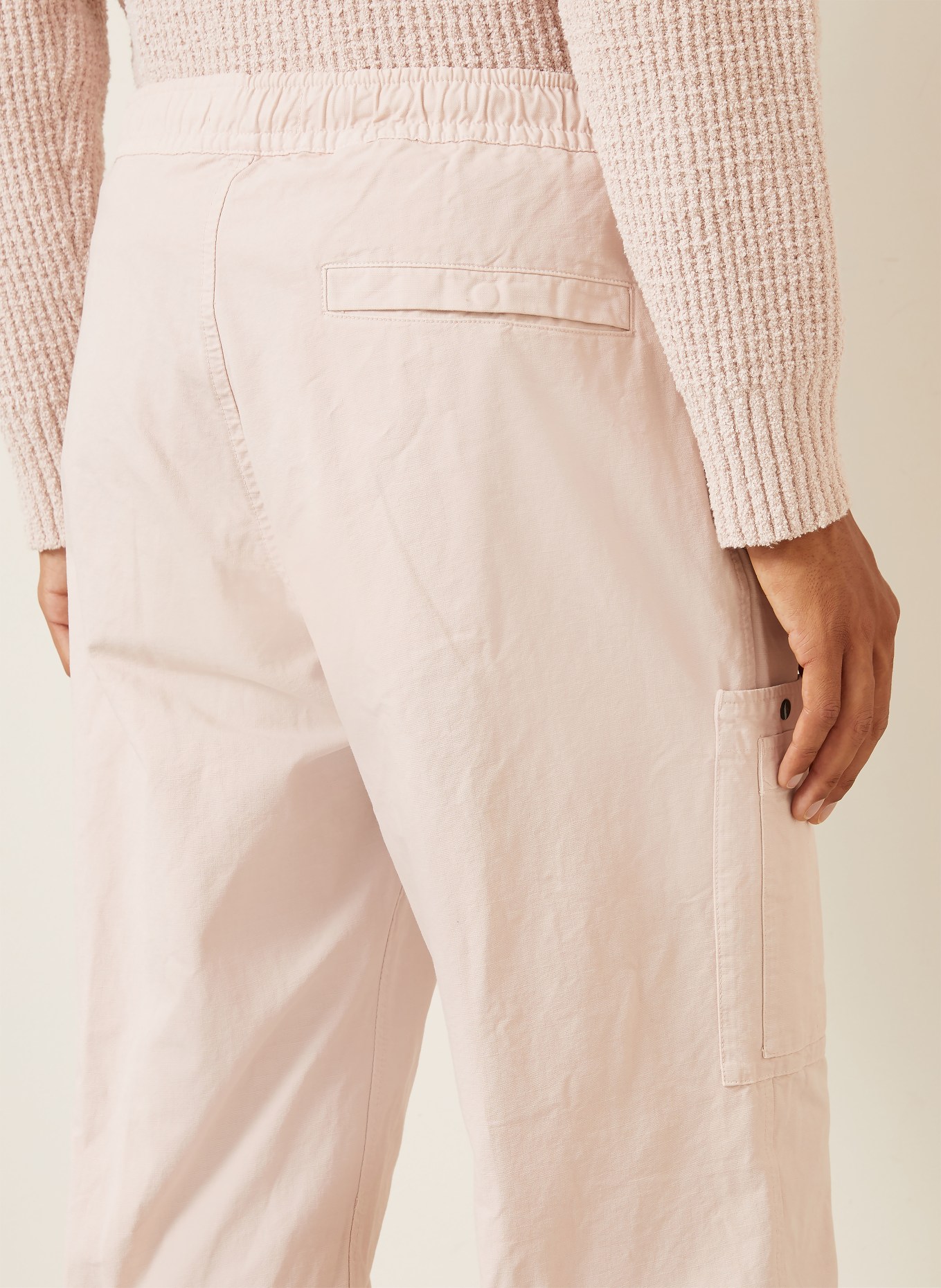 STONE ISLAND Loose-Fit Cargo Trousers: ROSE