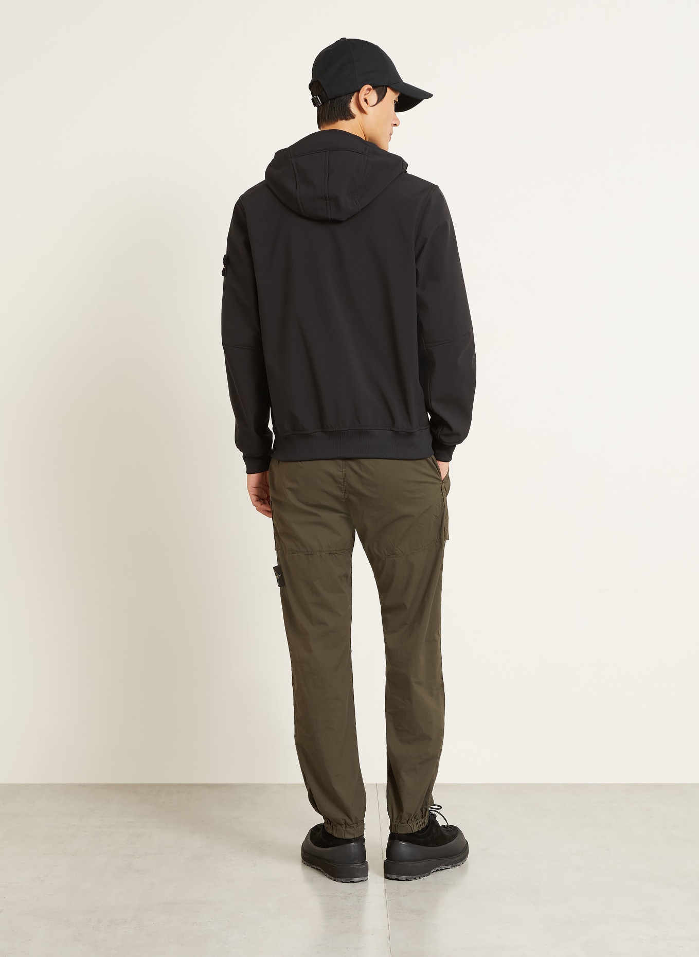 STONE ISLAND Funktionsjacka: SVART