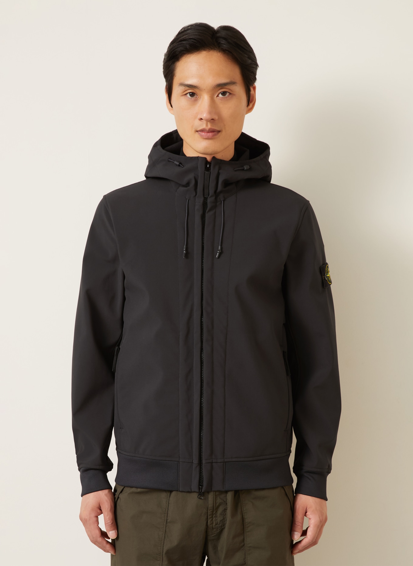 STONE ISLAND Funktionsjacka: SVART