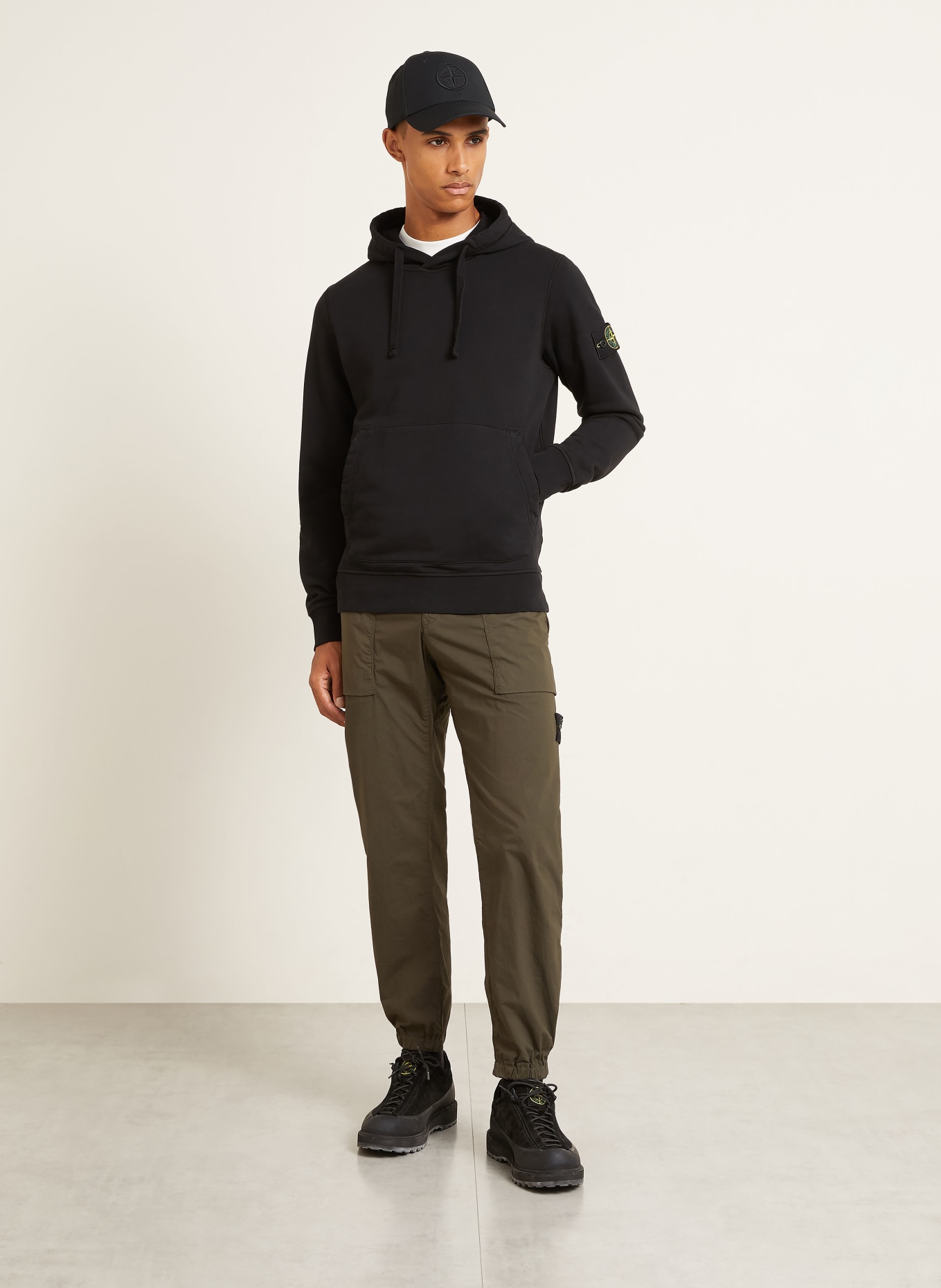 STONE ISLAND Hoodie: BLACK