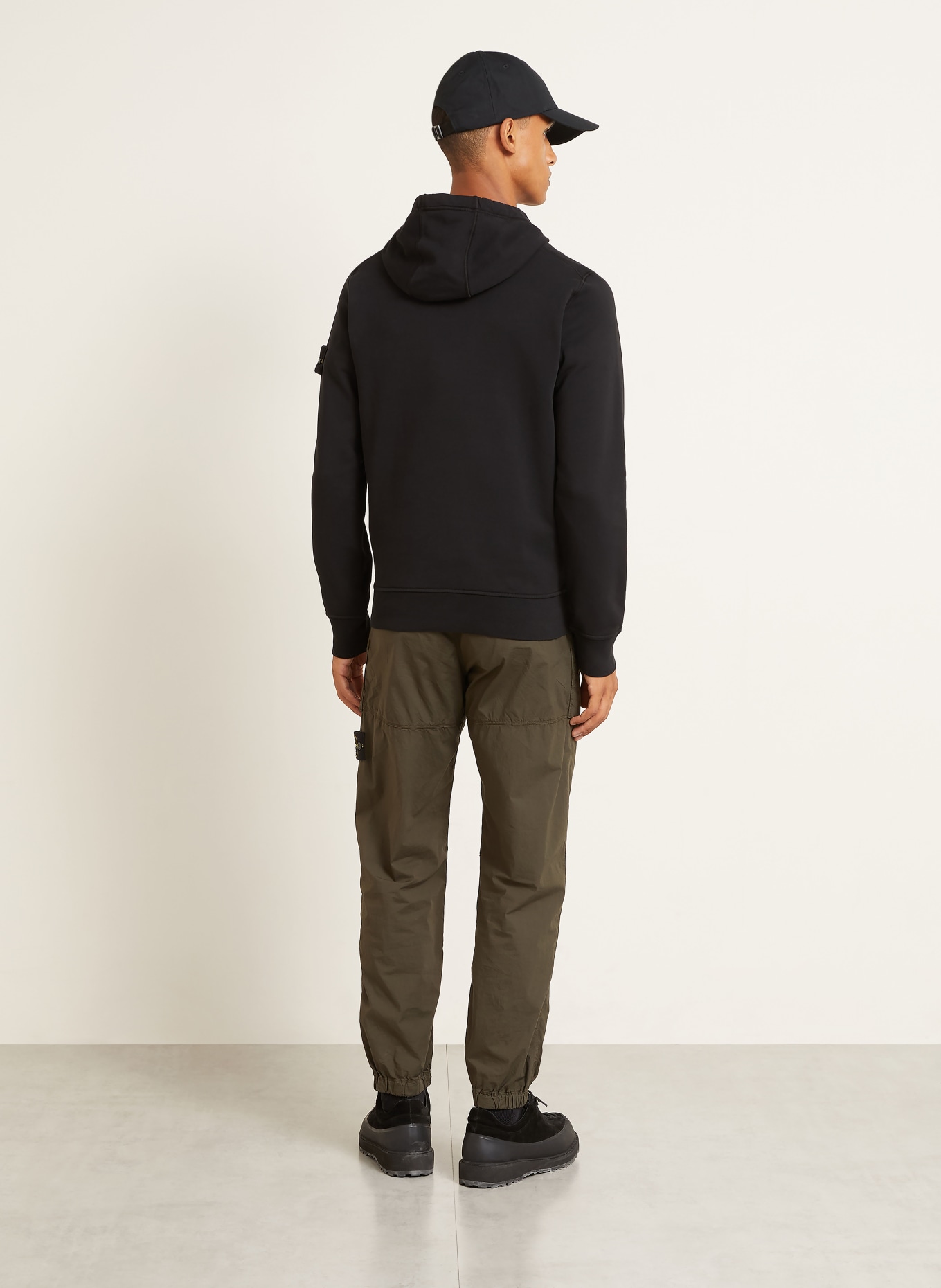 STONE ISLAND Hoodie: BLACK