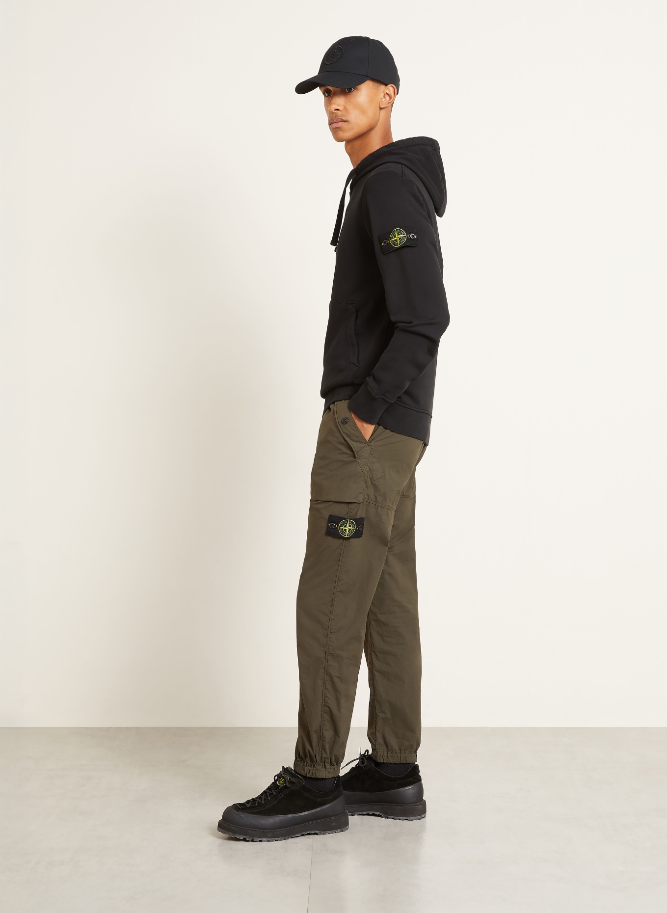 STONE ISLAND Hoodie: BLACK