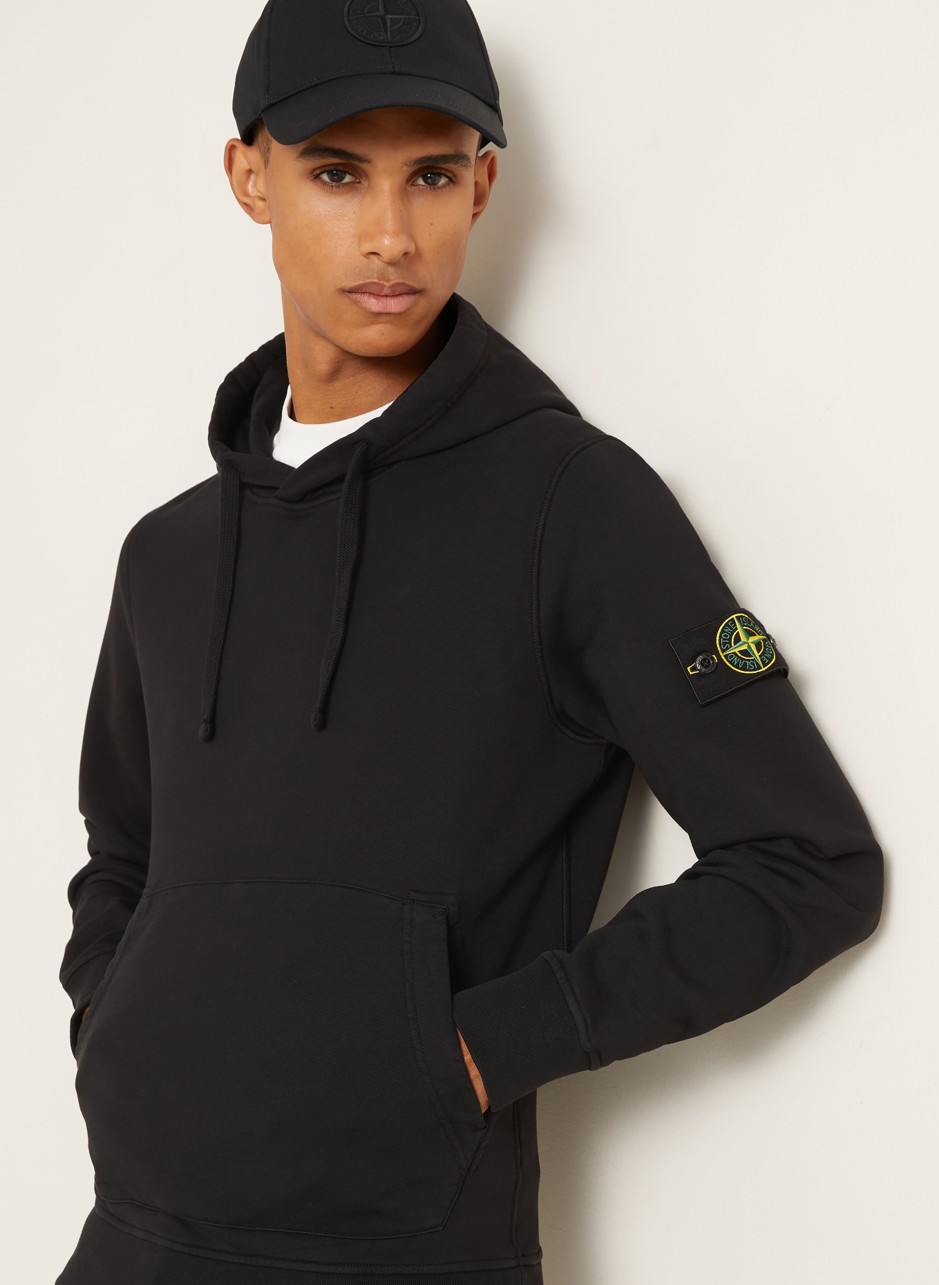 STONE ISLAND Hoodie: BLACK