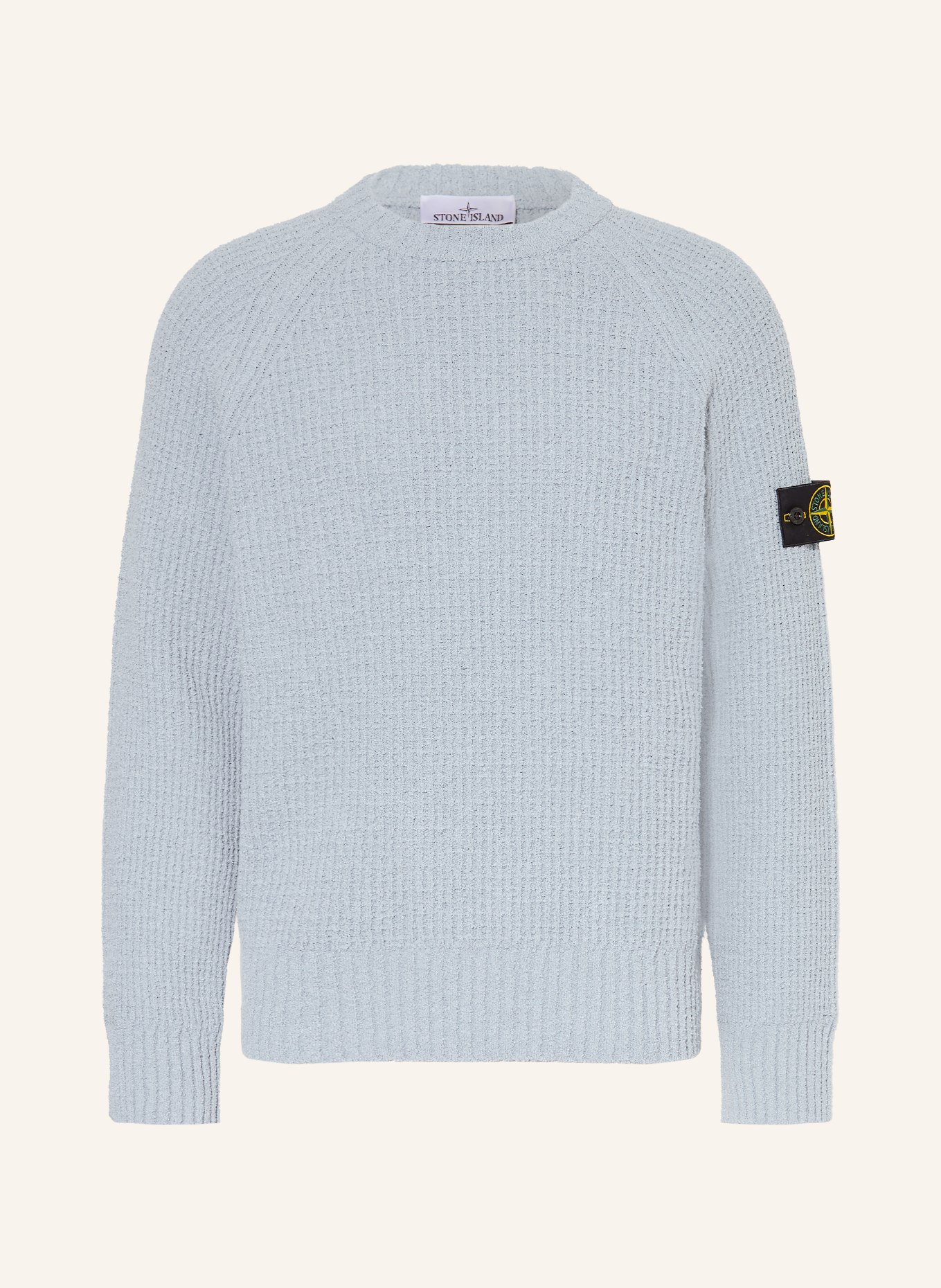 STONE ISLAND Bouclé-tröja: BLÅGRÅ