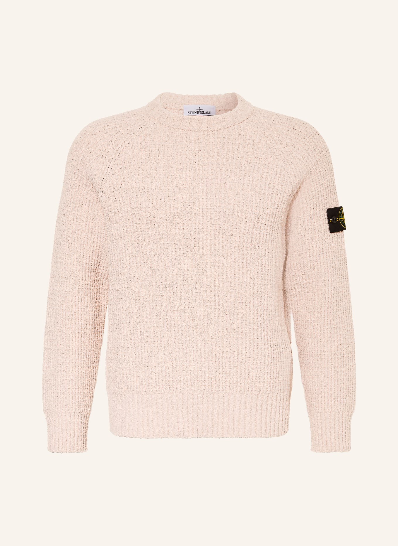 STONE ISLAND Bouclé-Pullover: ROSÉ